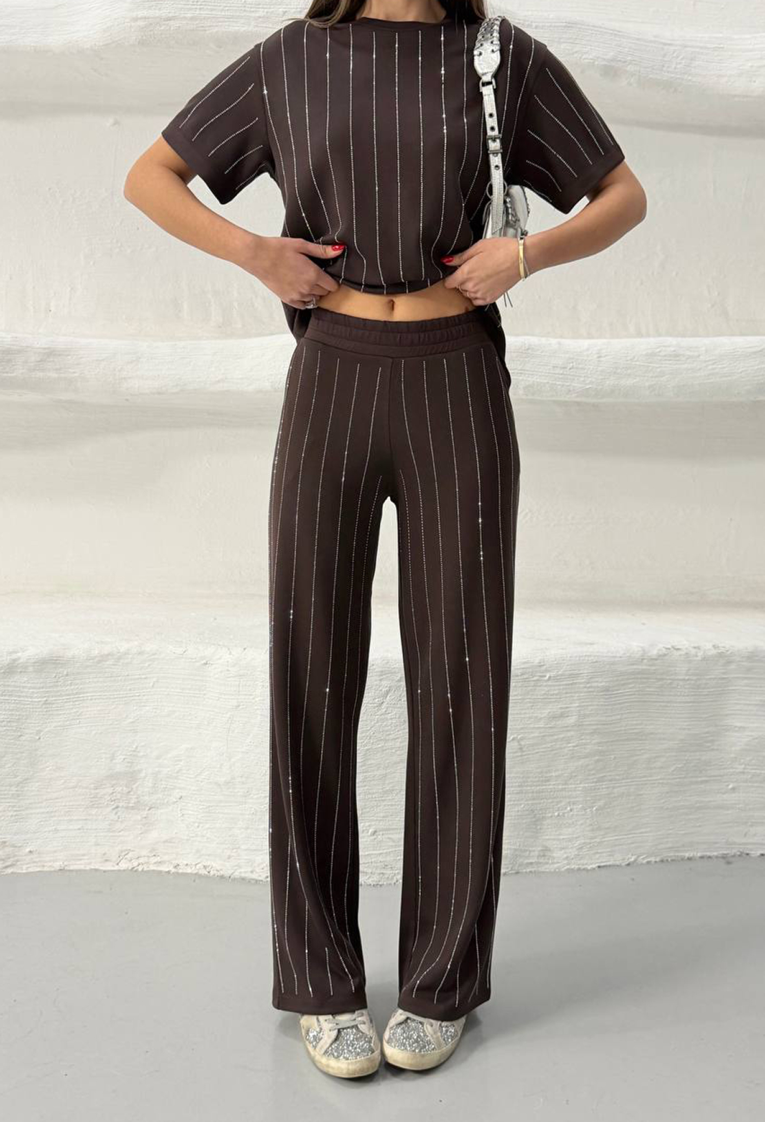 Casual Sport Set With Striped Sequined Design - Brand: Mode Roy - Women & Kids, Baby Clothes Wholesale - TheBS Women