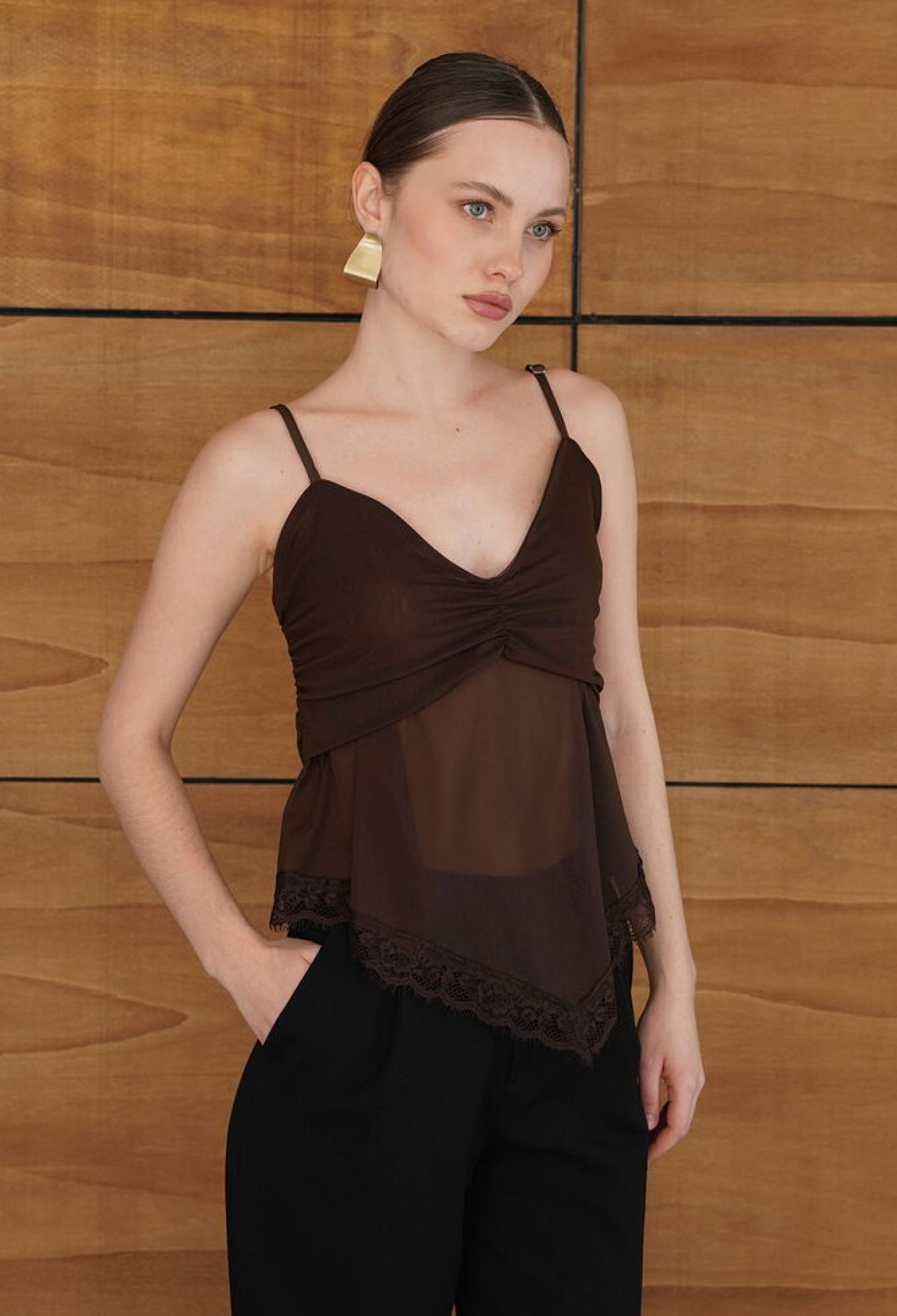 Slim Fit V-Neck Sleeveless Blouse - Brand: Topshow - Women & Kids, Baby Clothes Wholesale - TheBS Women