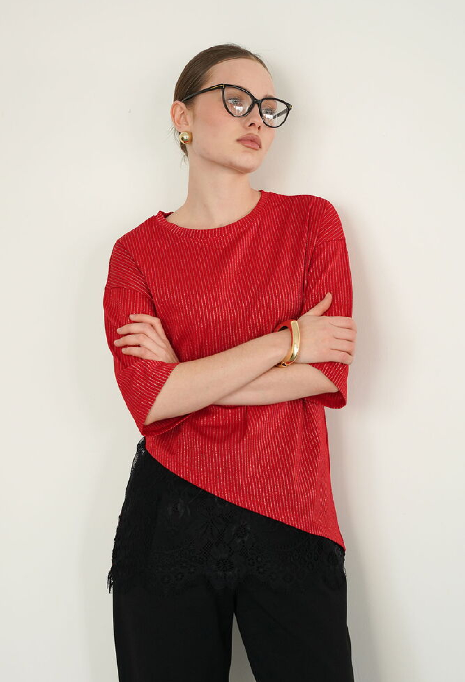 Striped Blouse With 3/4 Sleeves - Brand: Topshow - Women & Kids, Baby Clothes Wholesale - TheBS Women