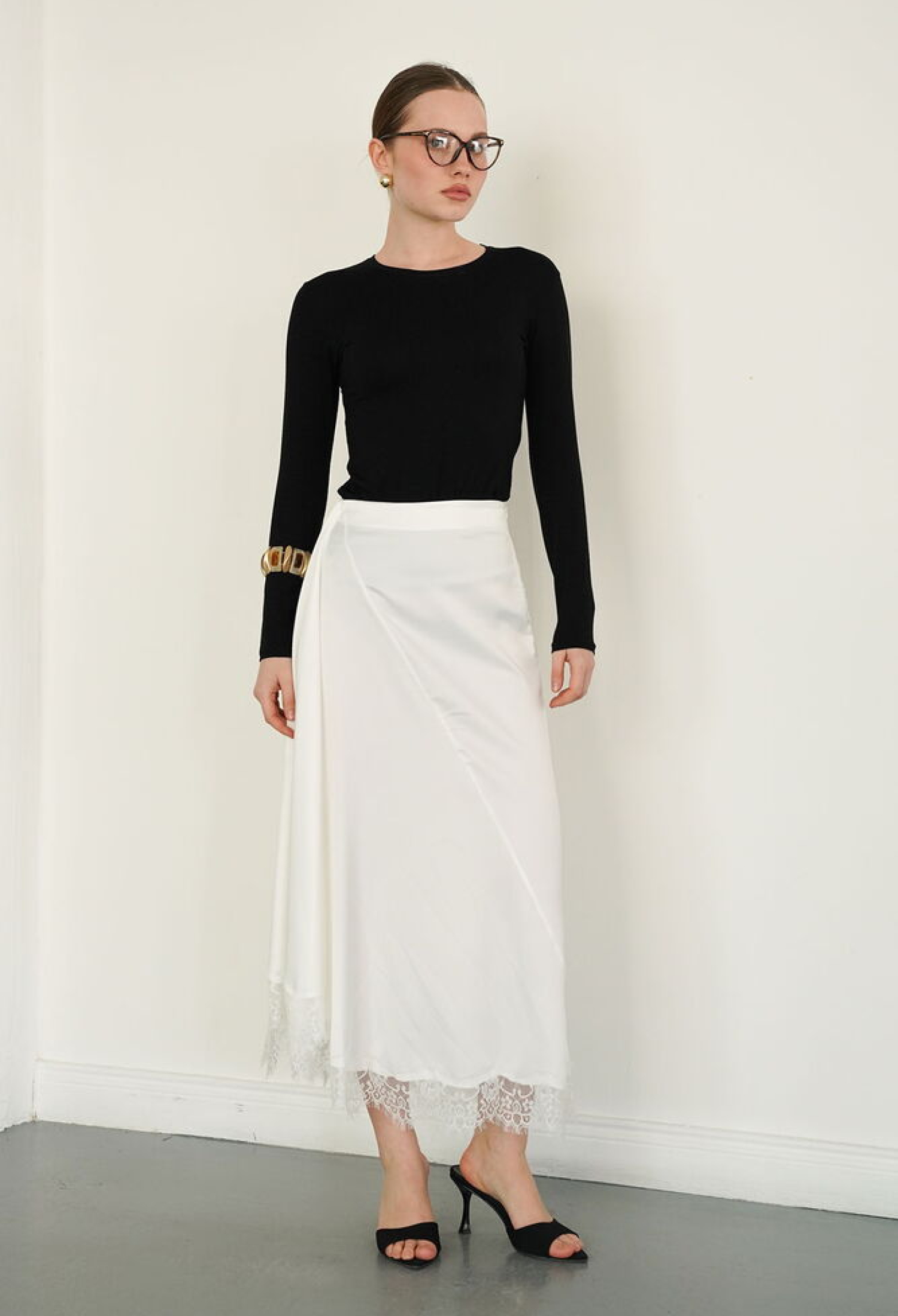 White Elegant High Waist Wrap Maxi Skirt - Brand: Topshow - Women & Kids, Baby Clothes Wholesale - TheBS Women