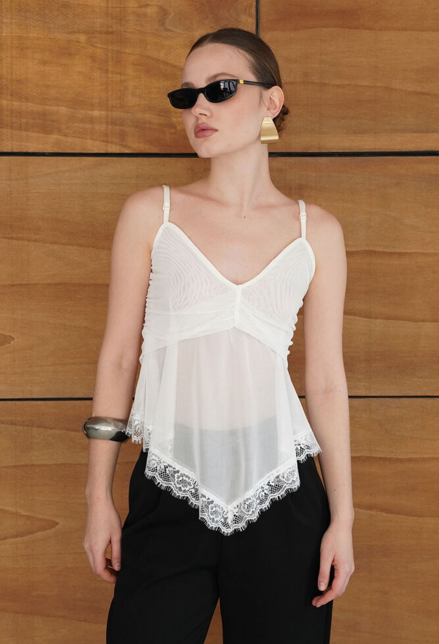 White Slim Fit V-Neck Sleeveless Cap Sleeve Blouse - Brand: Topshow - Women & Kids, Baby Clothes Wholesale - TheBS Women