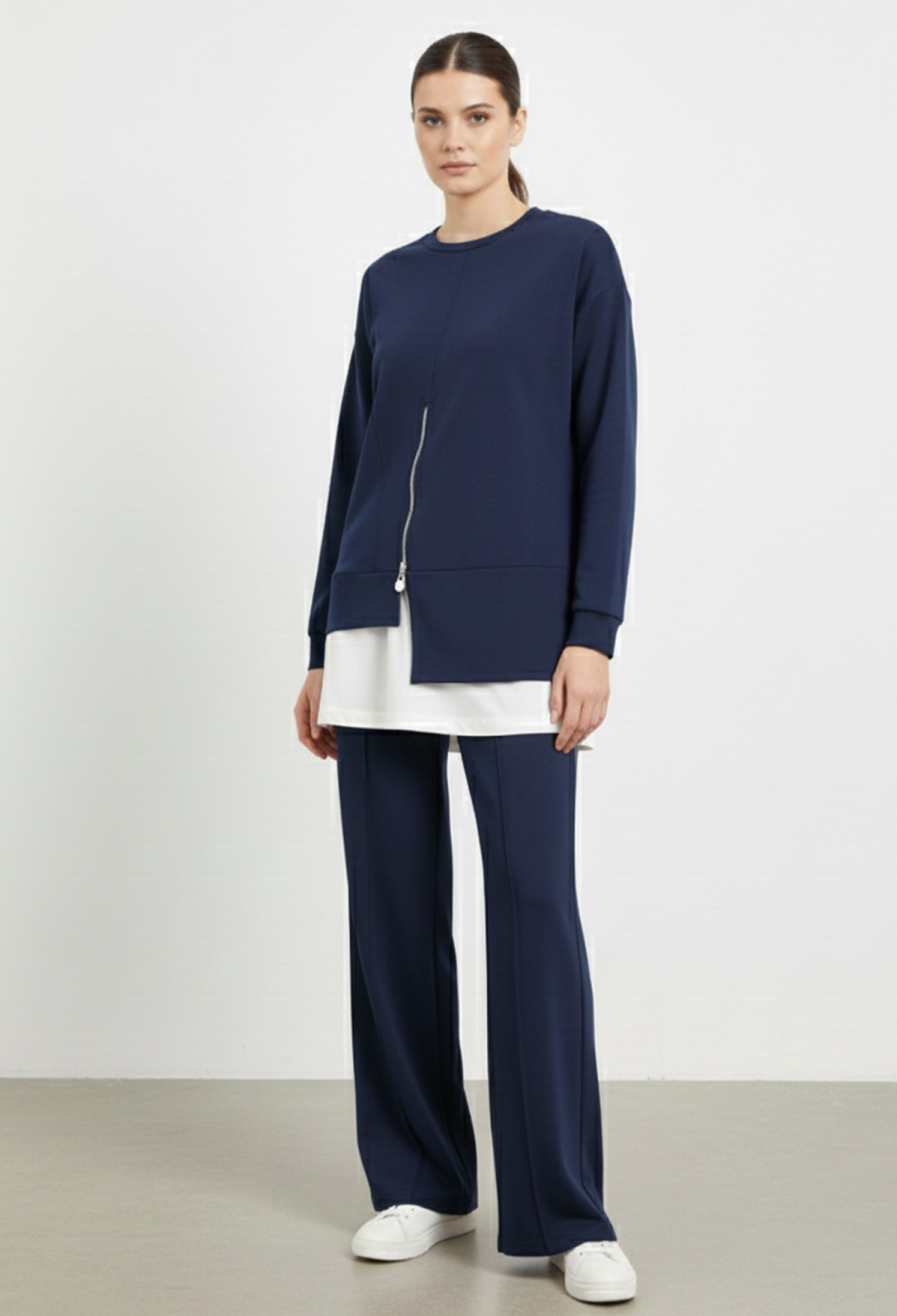 NavySet - Casual & Elegant Zip Up Outfit - Brand: Puane - Women & Kids, Baby Clothes Wholesale - TheBS Women