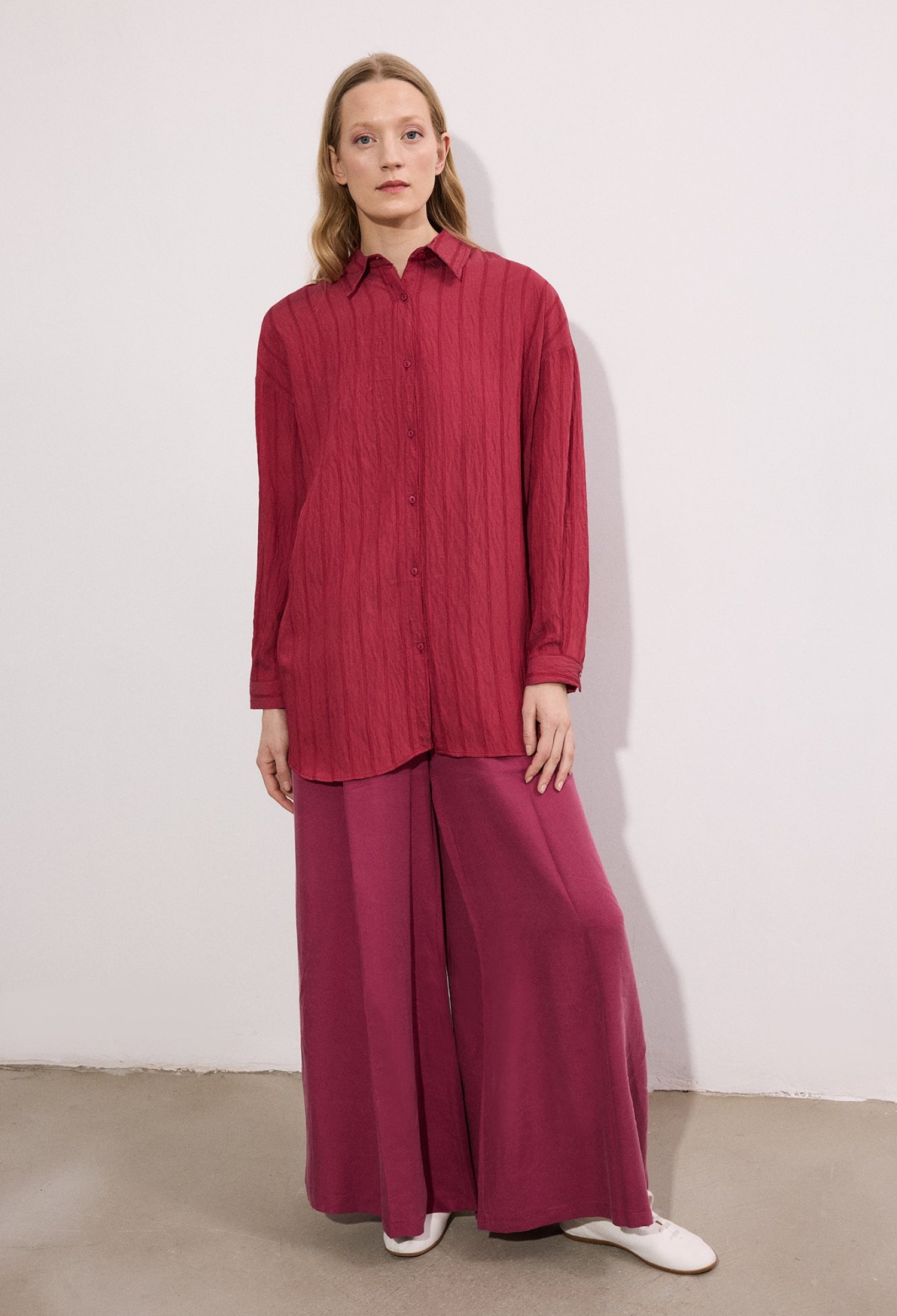 Oversized Fit Striped Shirt - Brand: Touche Prive - Women & Kids, Baby Clothes Wholesale - TheBS Women