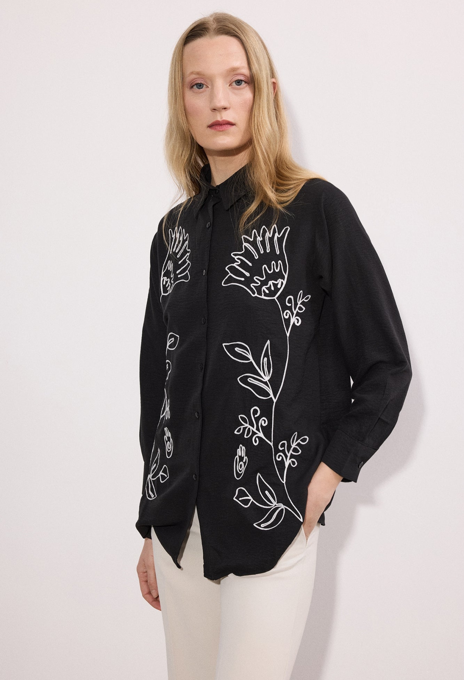 ElegantFloral Buttoned Shirt - Brand: Touche Prive - Women & Kids, Baby Clothes Wholesale - TheBS Women