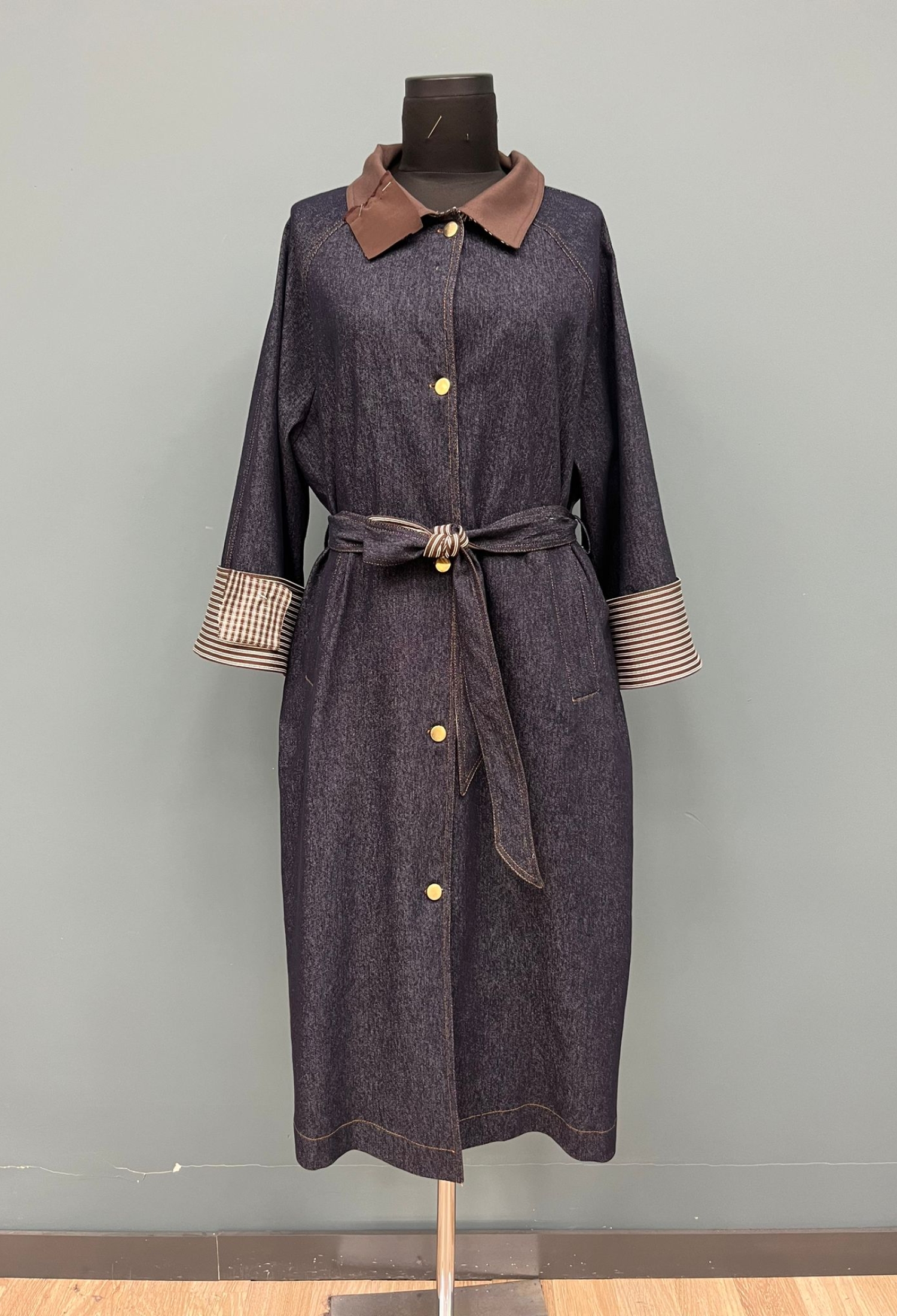 Blue Casual Elegant Trenchcoat - Brand: SOUL - Women & Kids, Baby Clothes Wholesale - TheBS Women