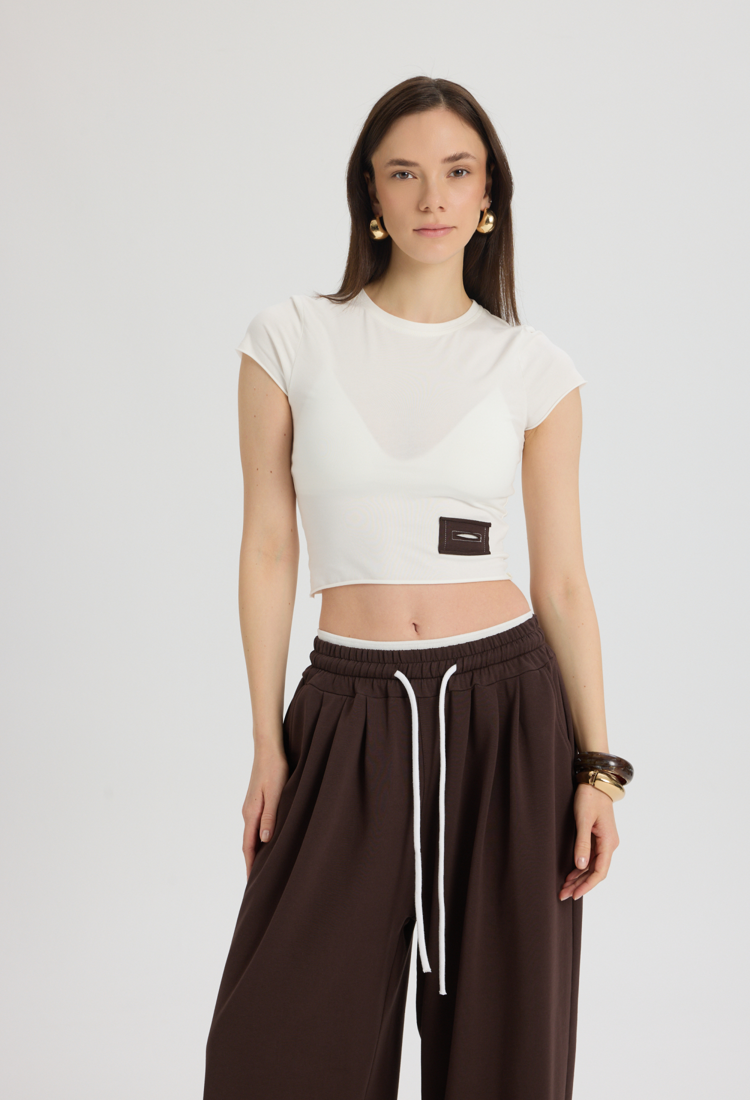 White Casual Sport Set With Drawstring - Brand: Mai Collection - Women & Kids, Baby Clothes Wholesale - TheBS Women