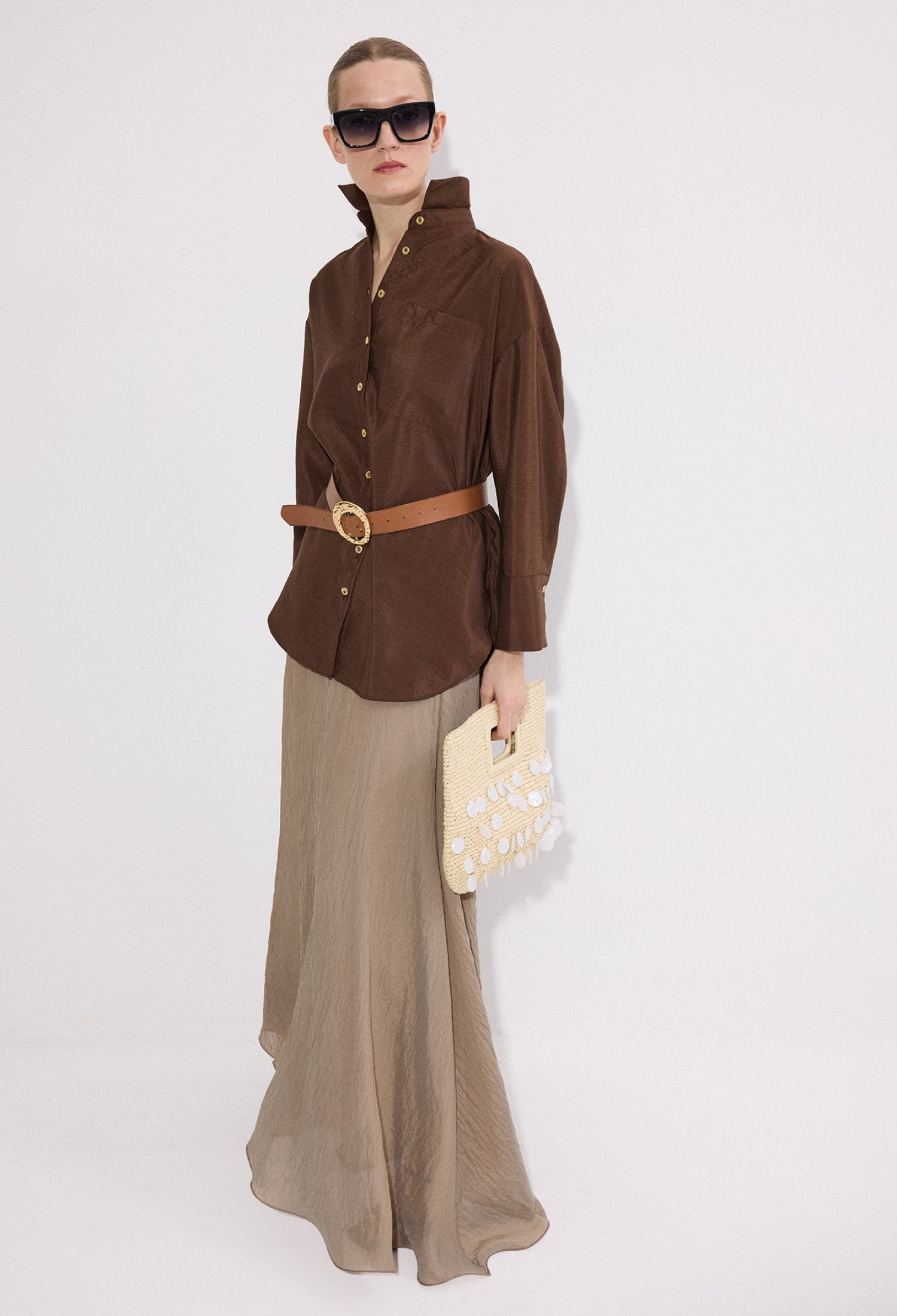 Oversized Casual Buttoned Shirt - Brand: Touche Prive - Women & Kids, Baby Clothes Wholesale - TheBS Women