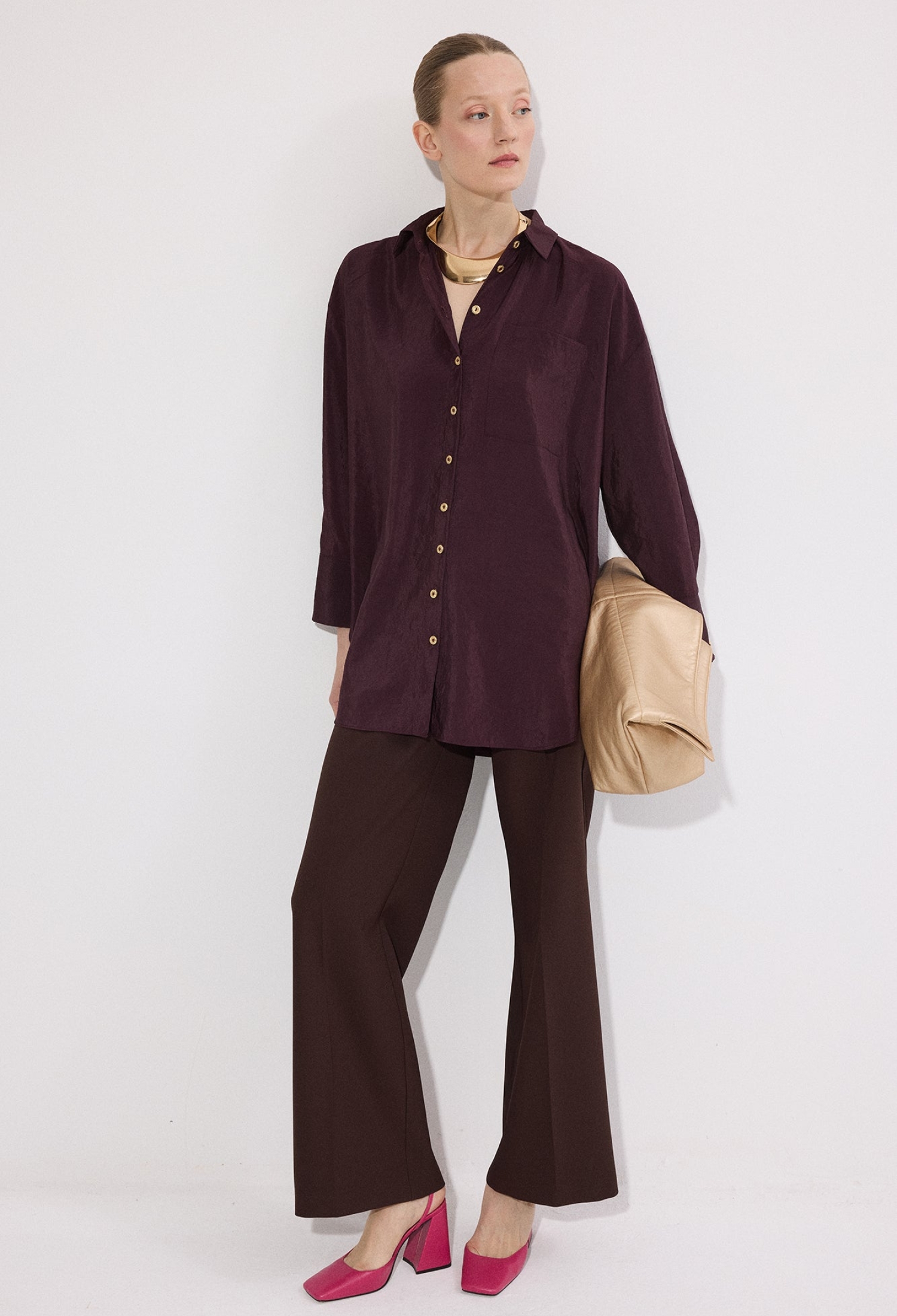 Claret Red Shirt - Brand: Touche Prive - Women & Kids, Baby Clothes Wholesale - TheBS Women