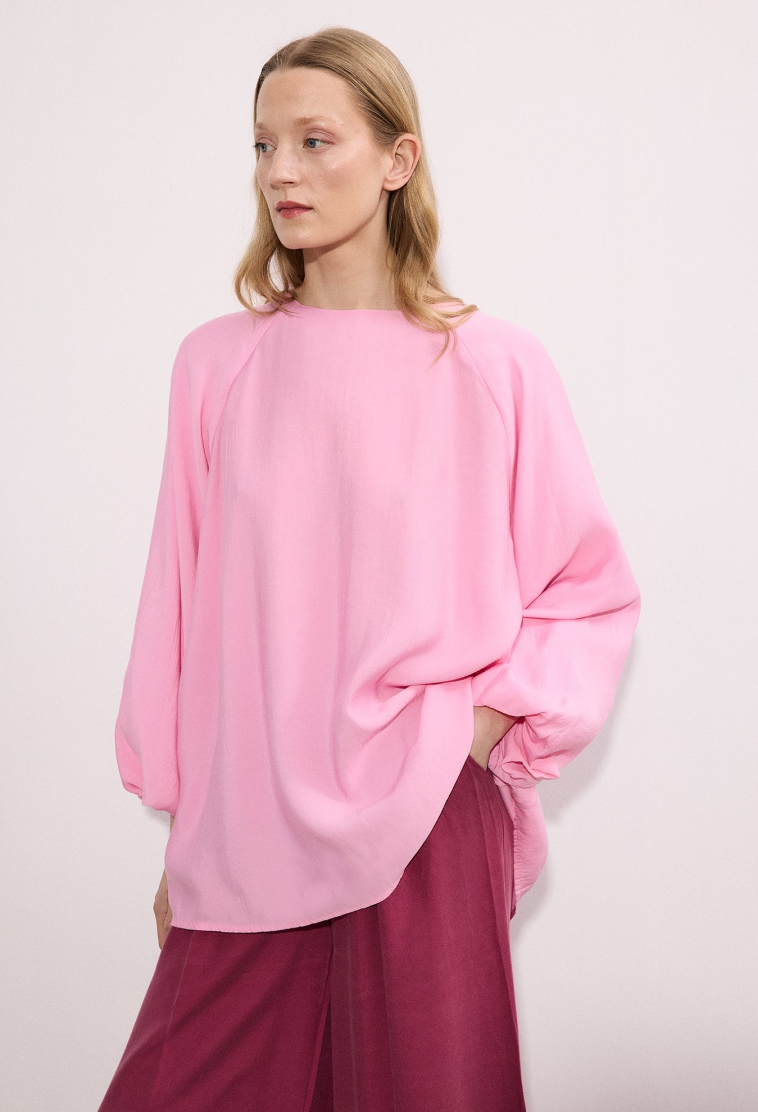 Oversized Fit Tunic With Balloon Sleeves - Brand: Touche Prive - Women & Kids, Baby Clothes Wholesale - TheBS Women
