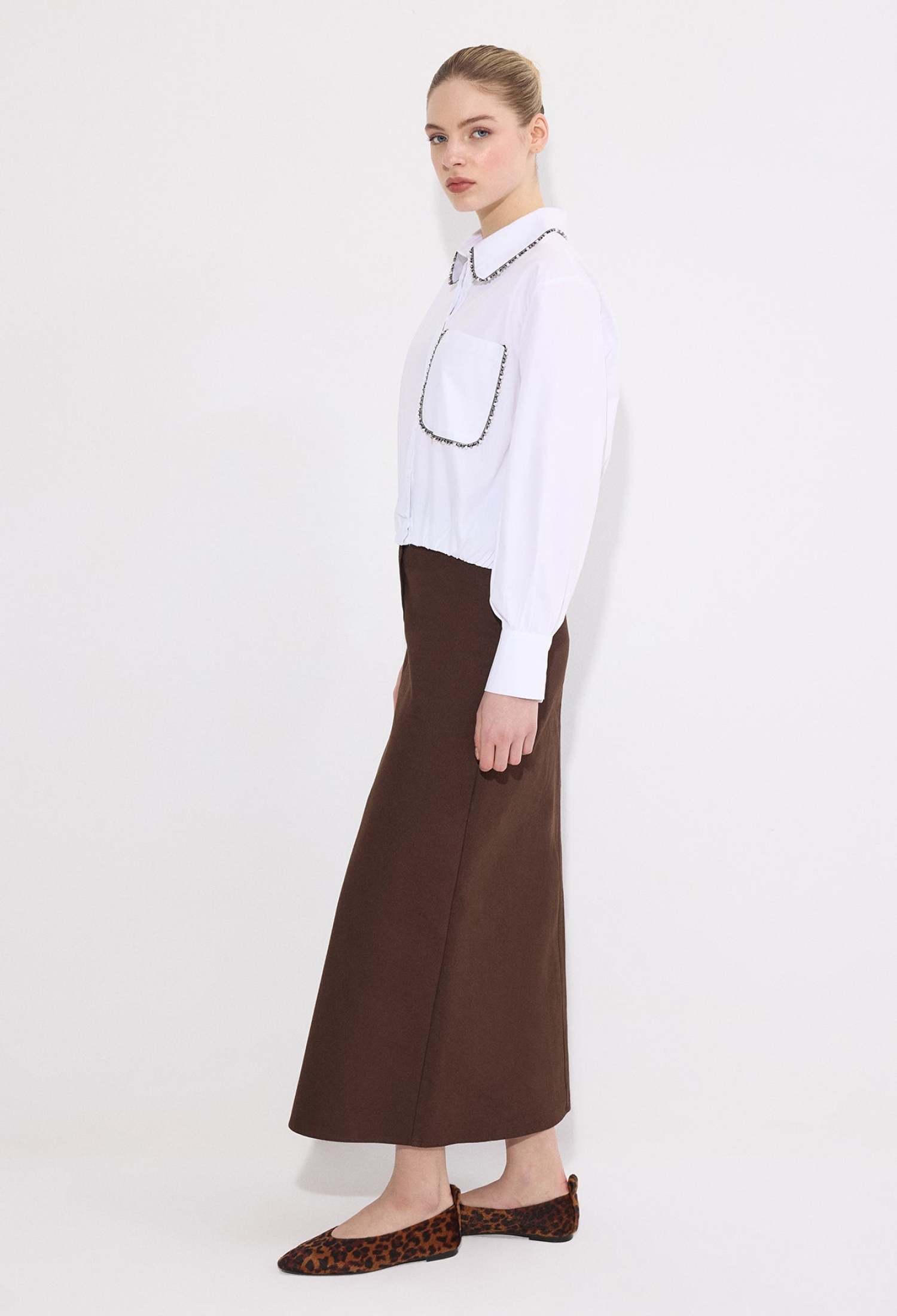 White Oversized Fit Casual Elegant Shirt - Brand: Touche Prive - Women & Kids, Baby Clothes Wholesale - TheBS Women