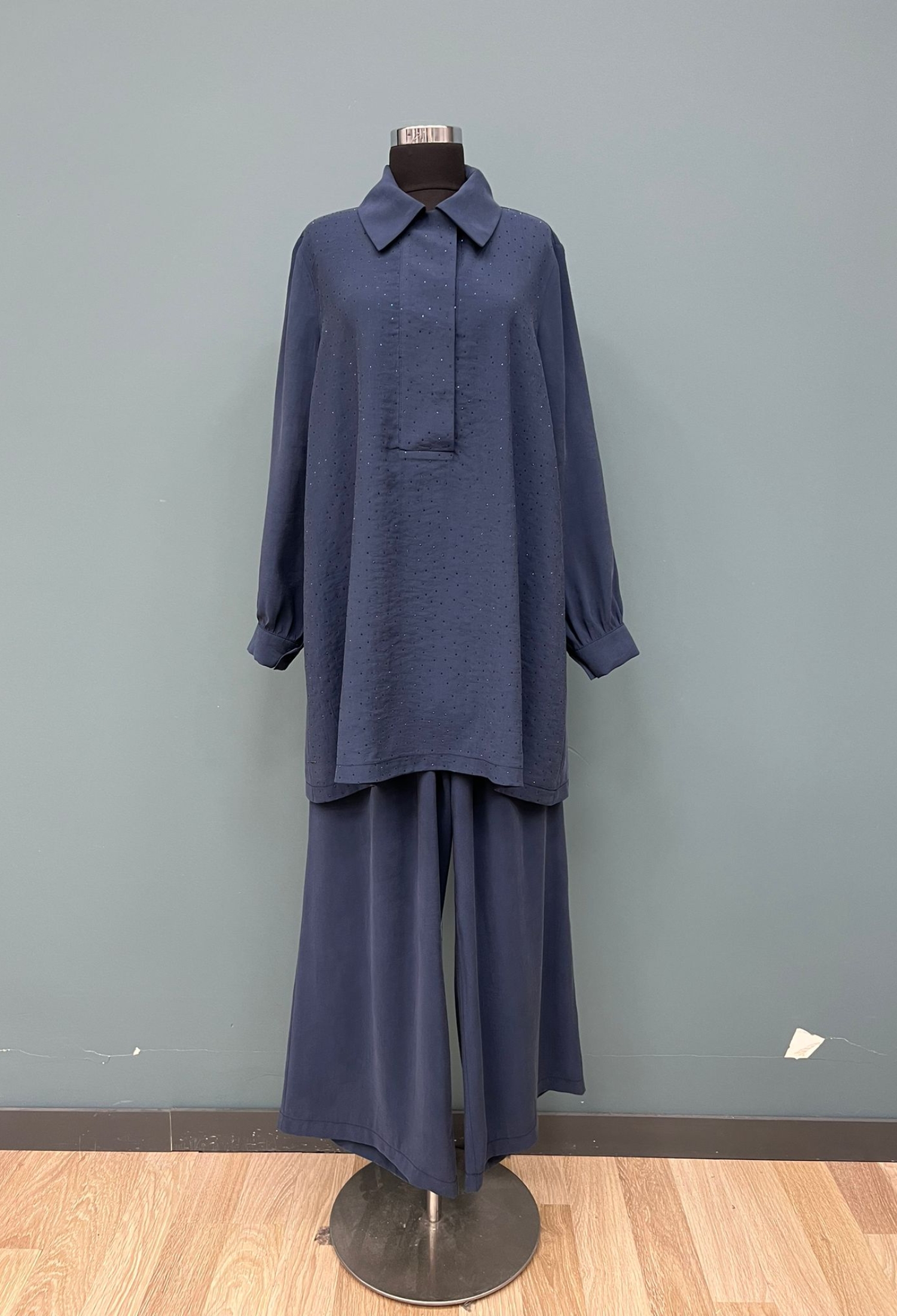 Navy Blue Elegant Modest Set - Brand: Puane - Women & Kids, Baby Clothes Wholesale - TheBS Women