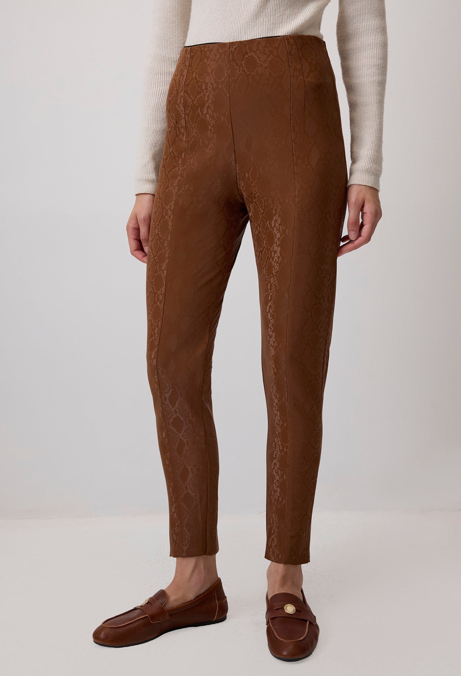 Brown Elegant Casual Leggings - Brand: Touche Prive - Women & Kids, Baby Clothes Wholesale - TheBS Women