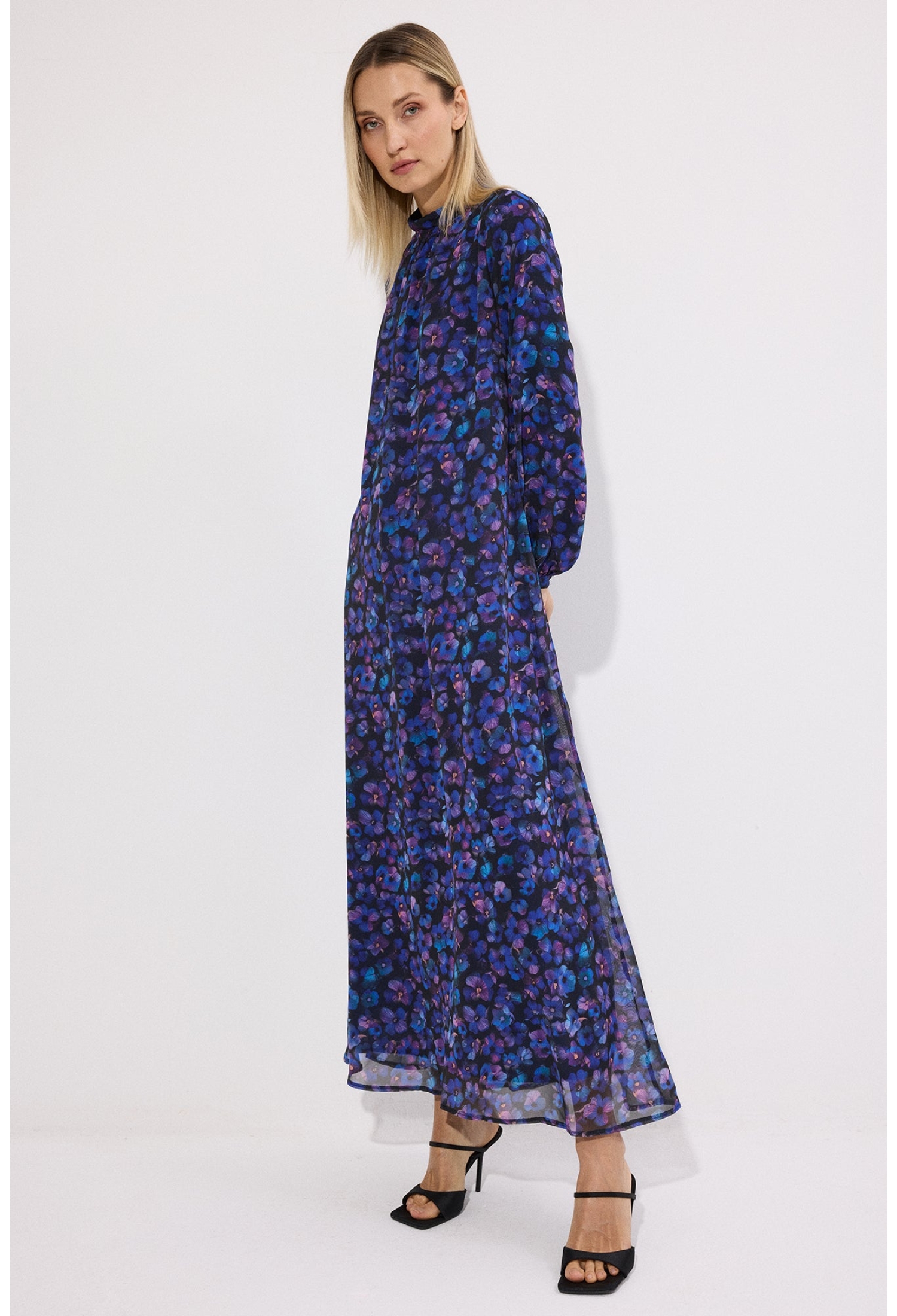 Elegant Blue A-Line Floor Length Dress - Brand: Touche Prive - Women & Kids, Baby Clothes Wholesale - TheBS Women
