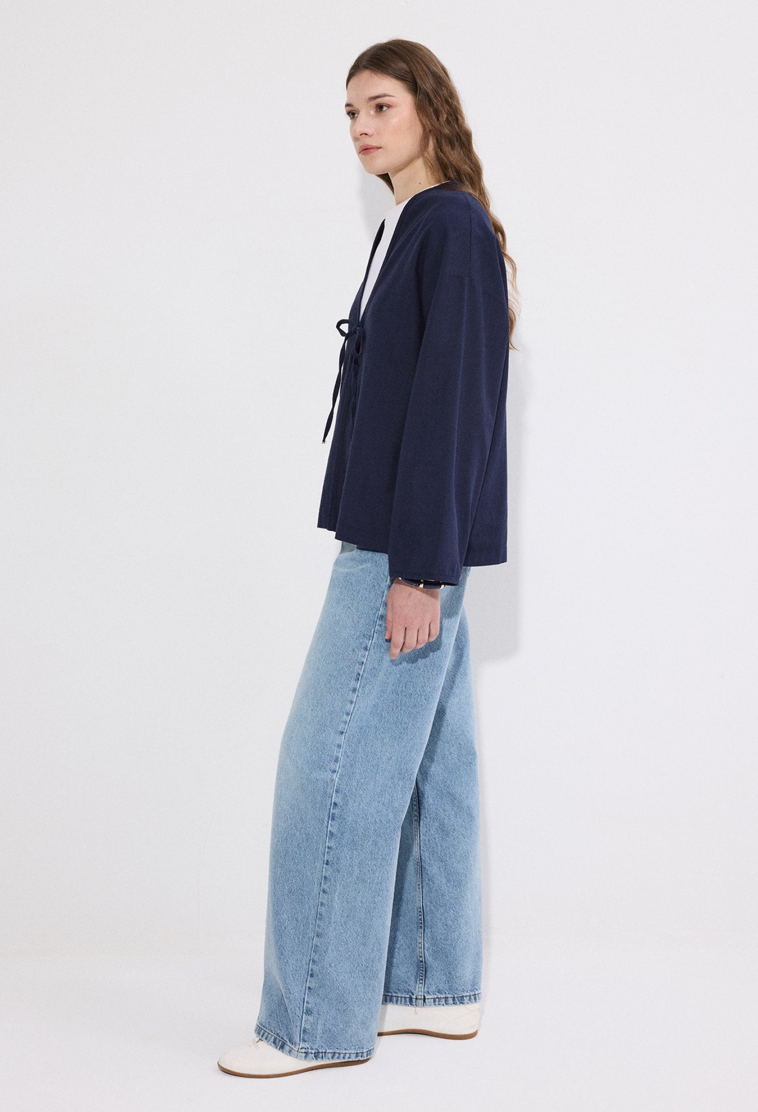 Casual Kimono With V-Neck & Tie Closure - Brand: Touche Prive - Women & Kids, Baby Clothes Wholesale - TheBS Women