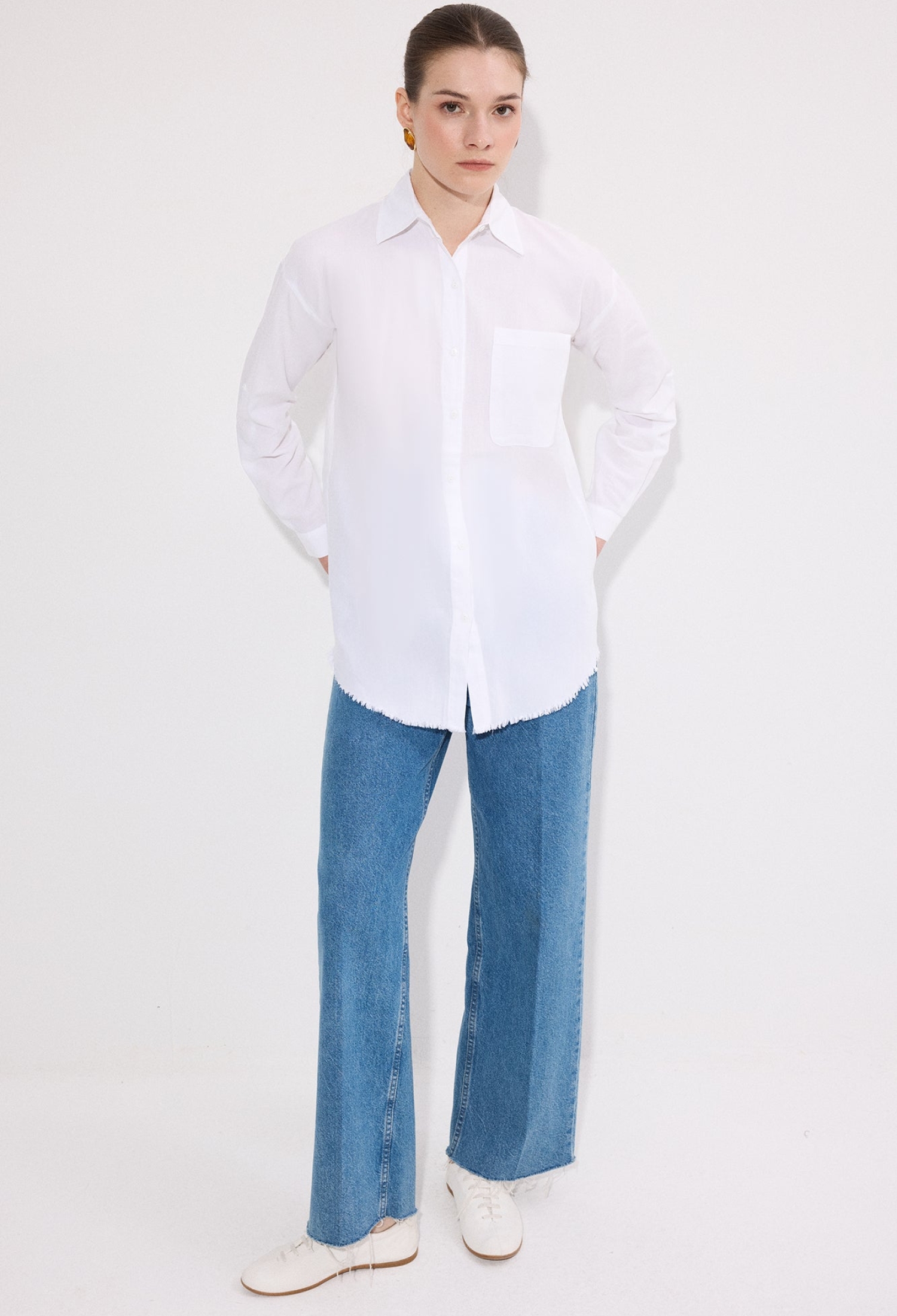 Elegant Shawl Collar Shirt - Brand: Touche Prive - Women & Kids, Baby Clothes Wholesale - TheBS Women