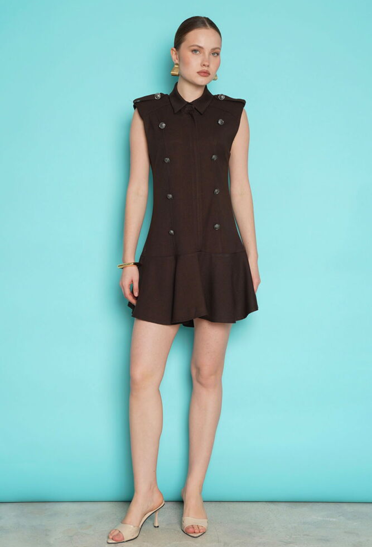 Black Shift Dress With Notched Neck And Cap Sleeves - Brand: Topshow - Women & Kids, Baby Clothes Wholesale - TheBS Women
