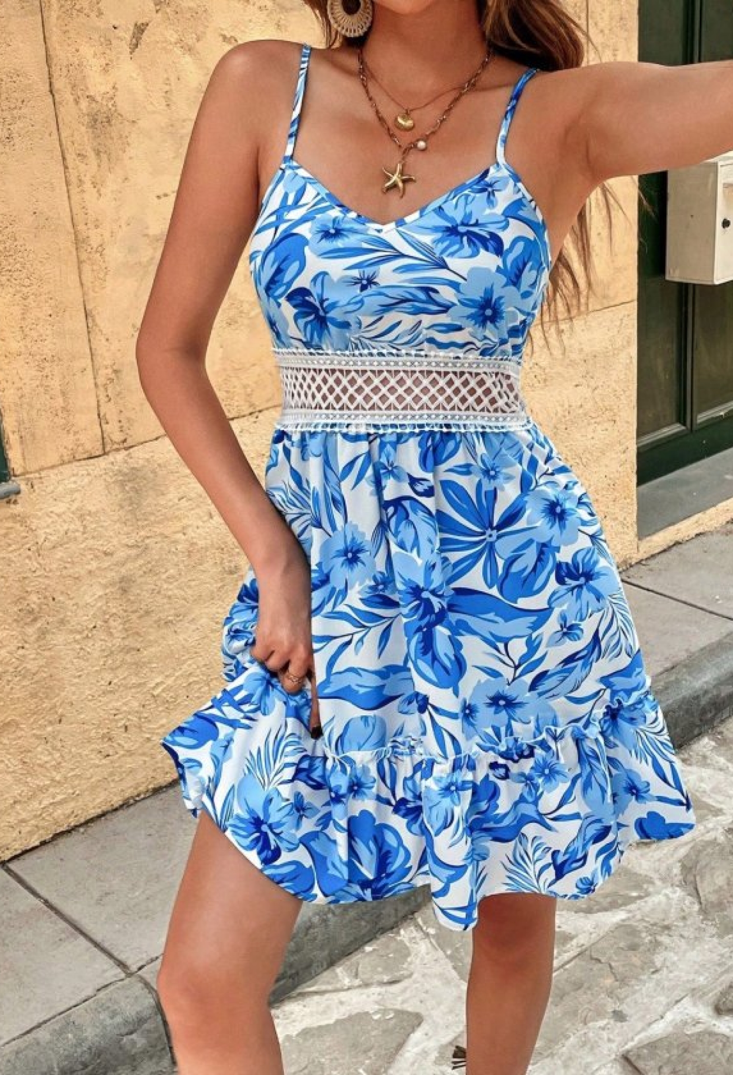 Floral Sleeveless Skater Mini Dress - Brand: Janes - Women & Kids, Baby Clothes Wholesale - TheBS Women