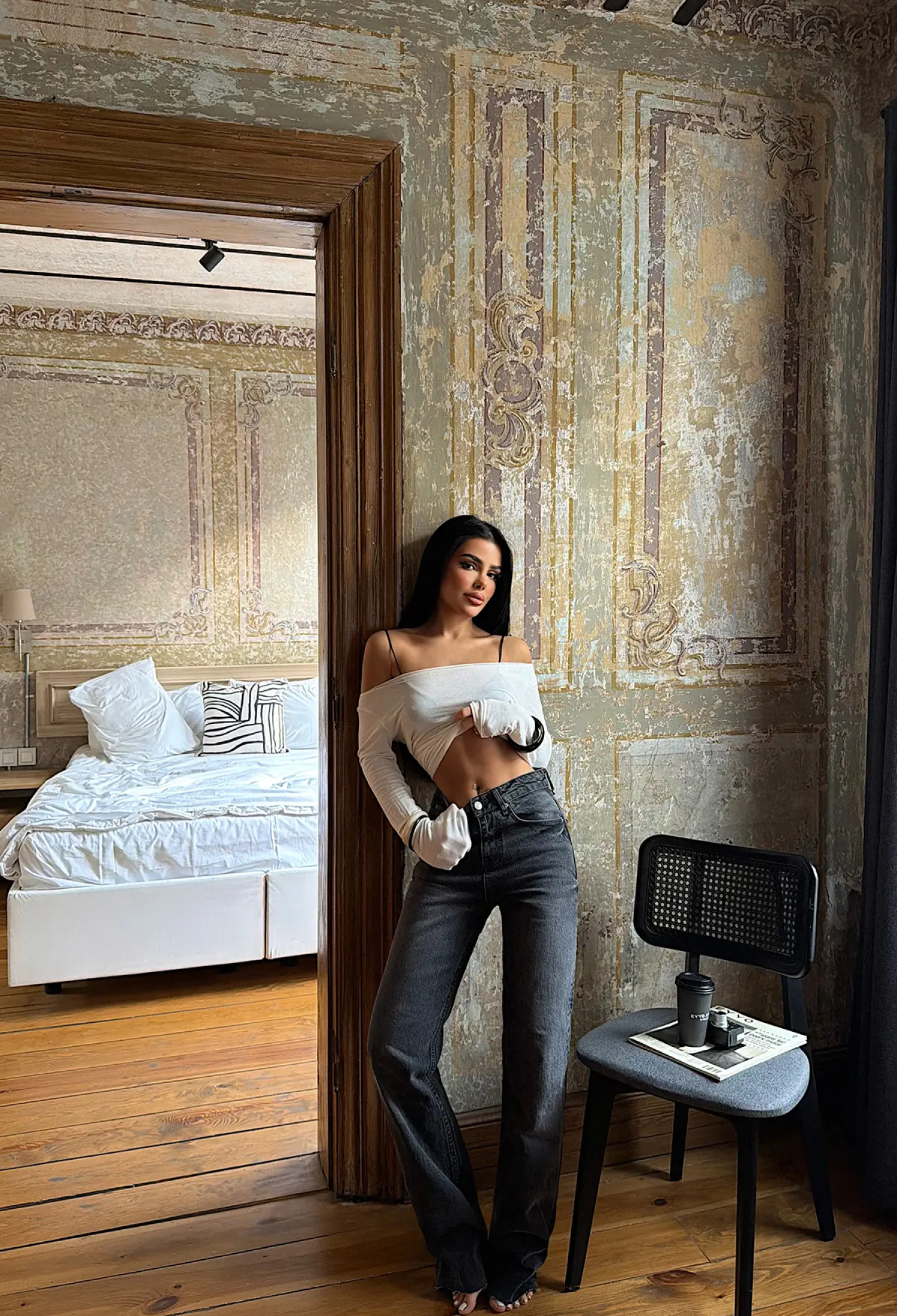 Black Jeans Mom High Waist Straight Leg - Brand: EYYO ATELIER - Women & Kids, Baby Clothes Wholesale - TheBS Women