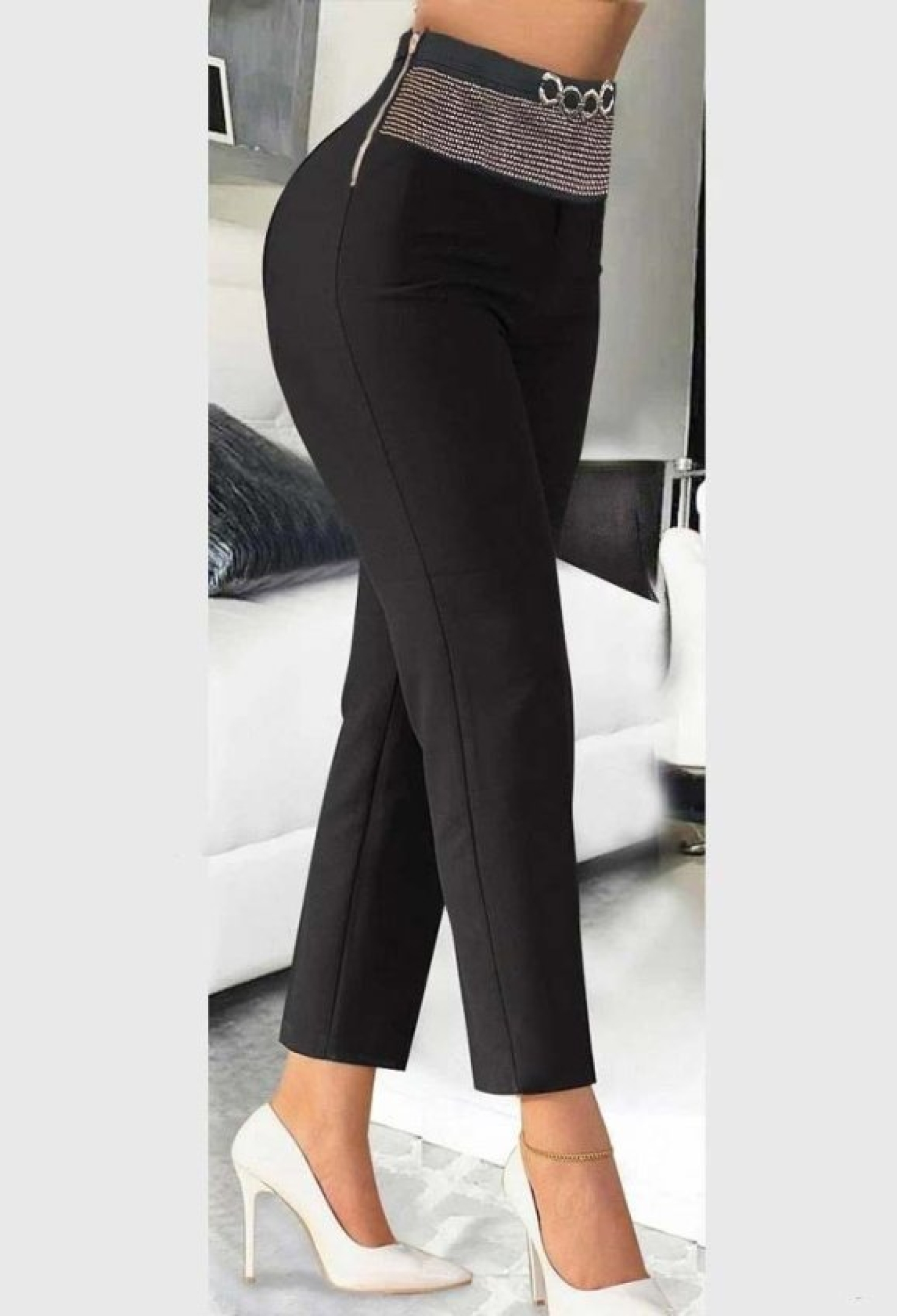 Black Sexy Formal Elegant Plus Size Pants - Brand: Janes - Women & Kids, Baby Clothes Wholesale - TheBS Women