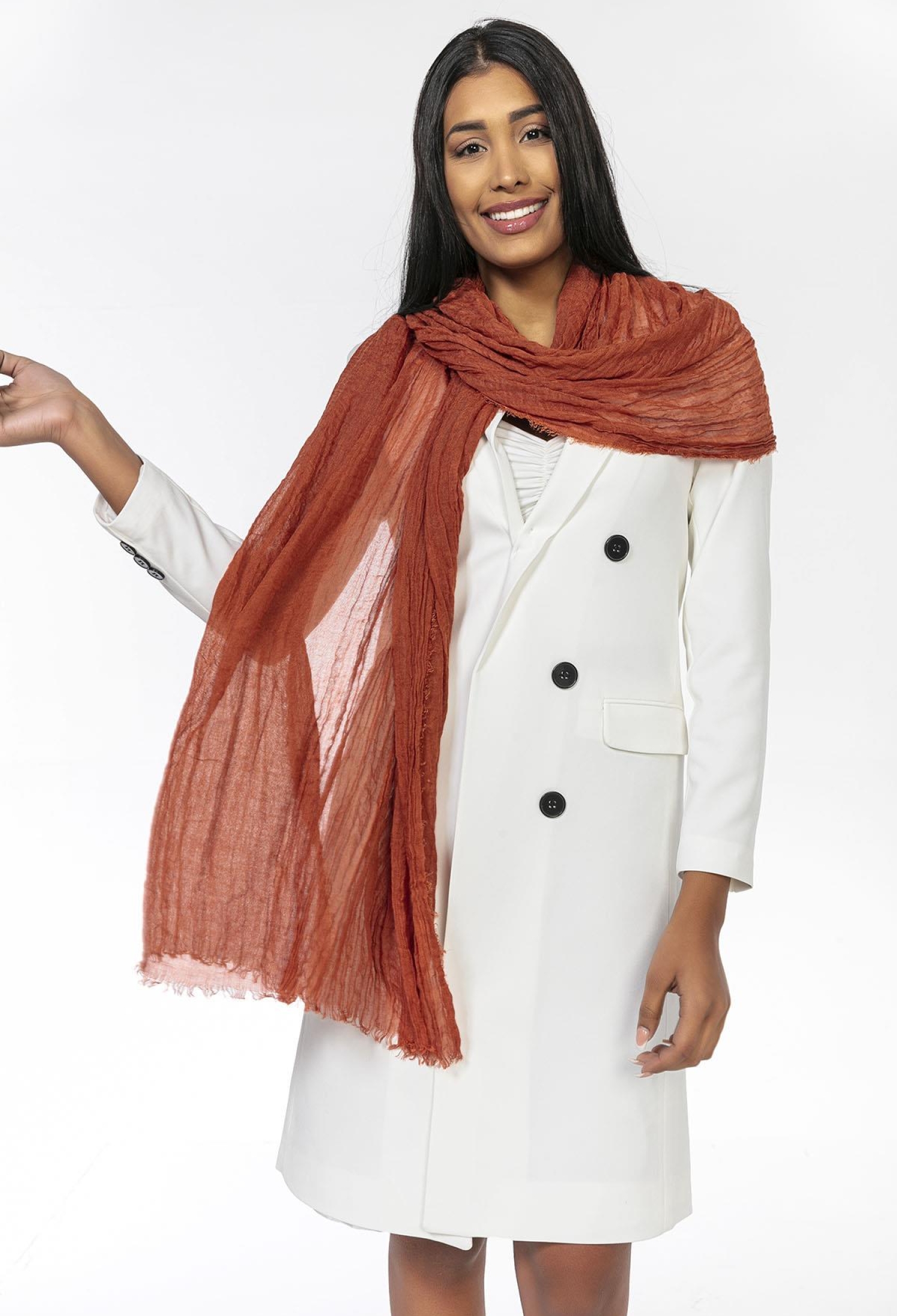 Brick Shawl - Brick - Brand: Axesoire - Women & Kids, Baby Clothes Wholesale - TheBS Women