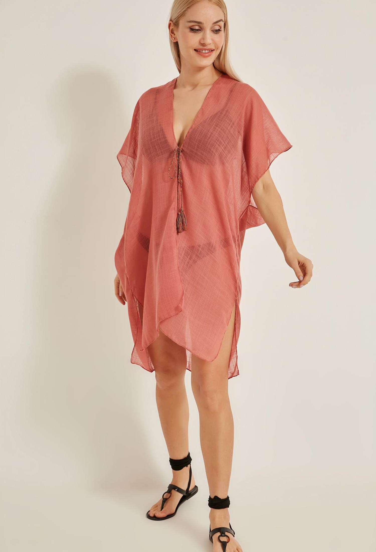 Pareo - Coral Color - Brand: Axesoire - Women & Kids, Baby Clothes Wholesale - TheBS Women