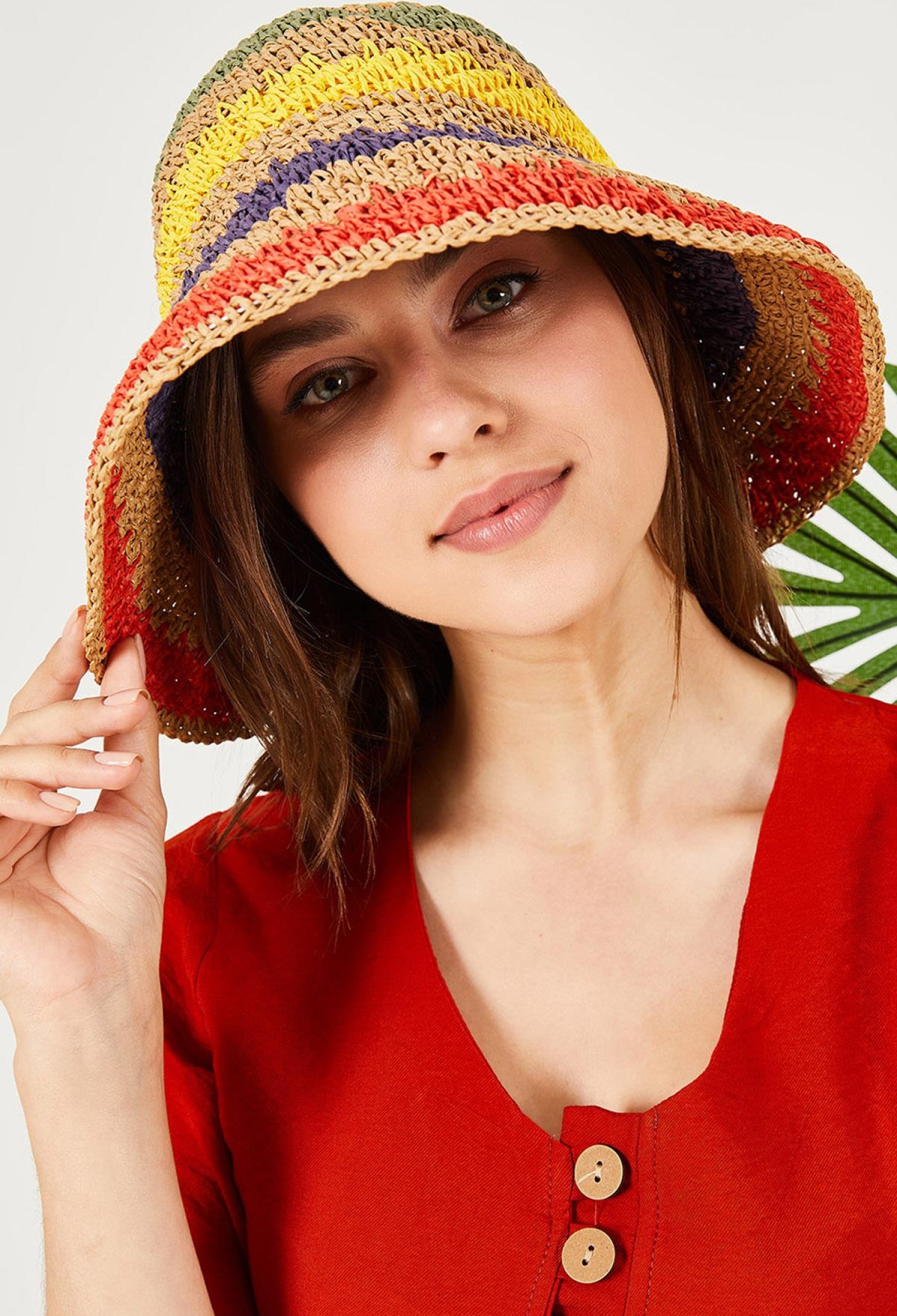 Color Braided Straw Hat - Brand: Axesoire - Women & Kids, Baby Clothes Wholesale - TheBS Women