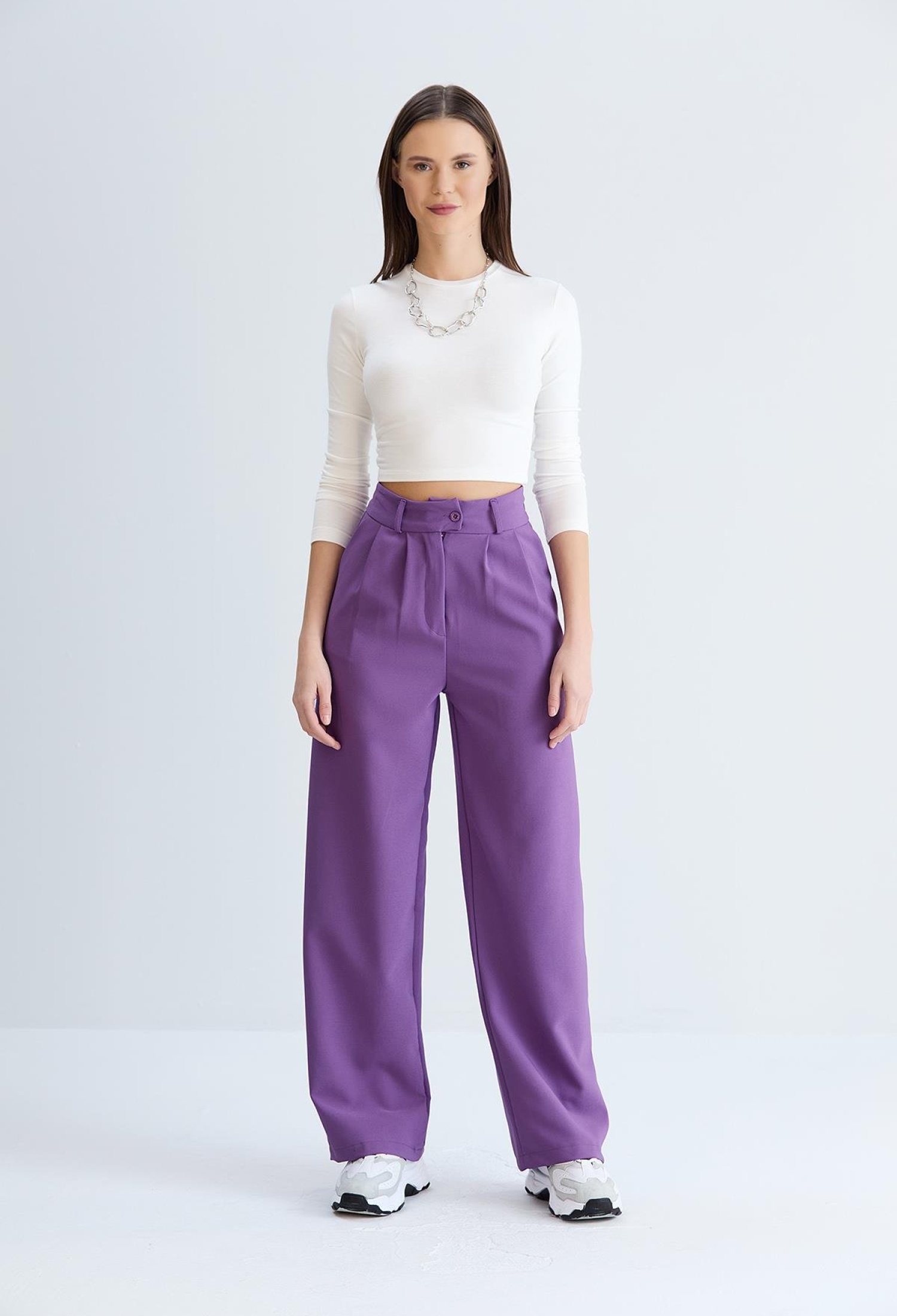 Relaxed Cut Classic Model Fabric Trousers - Brand: Sortie Collection - Women & Kids, Baby Clothes Wholesale - TheBS Women
