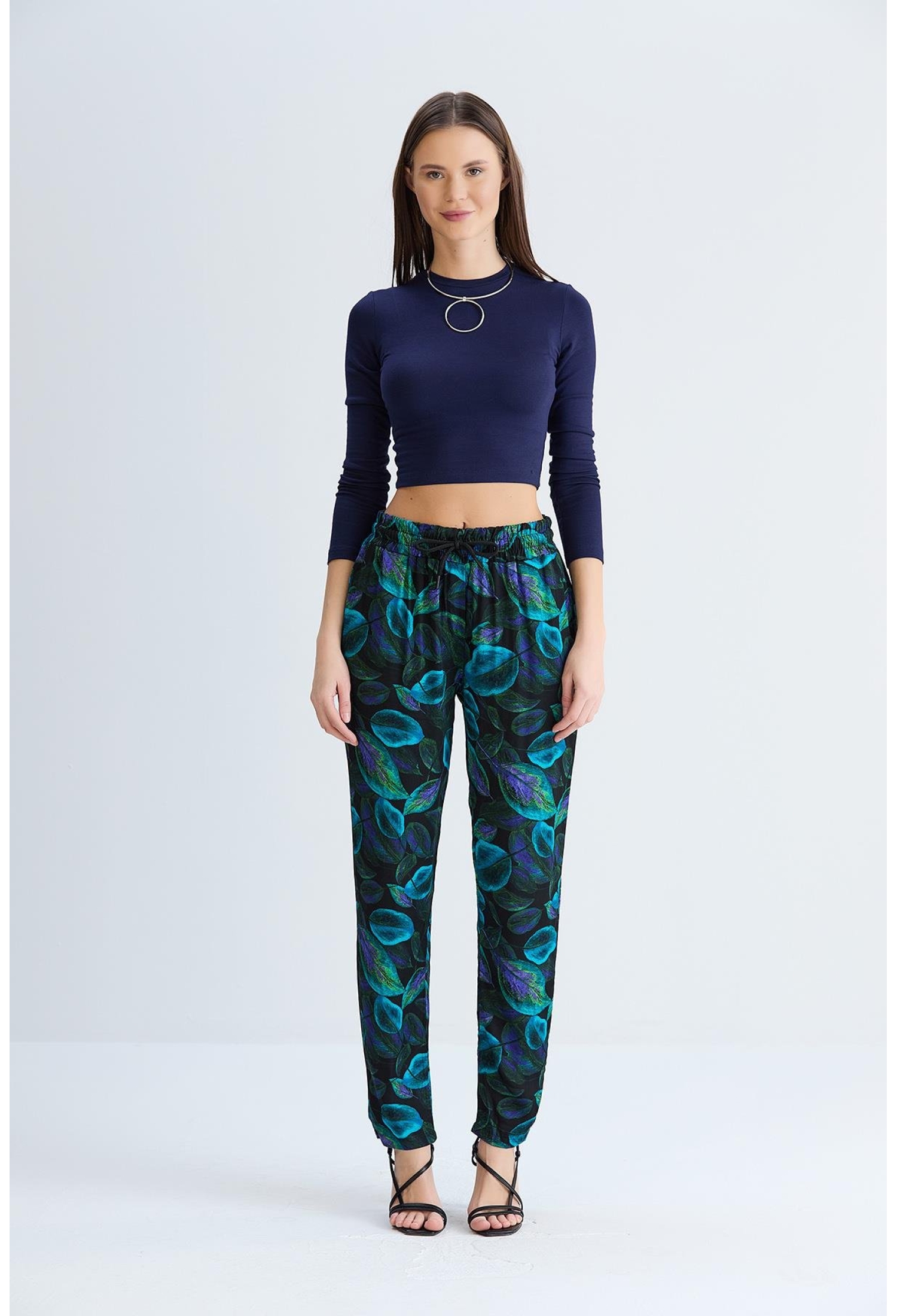 Printed Trousers Sax - Brand: Sortie Collection - Women & Kids, Baby Clothes Wholesale - TheBS Women