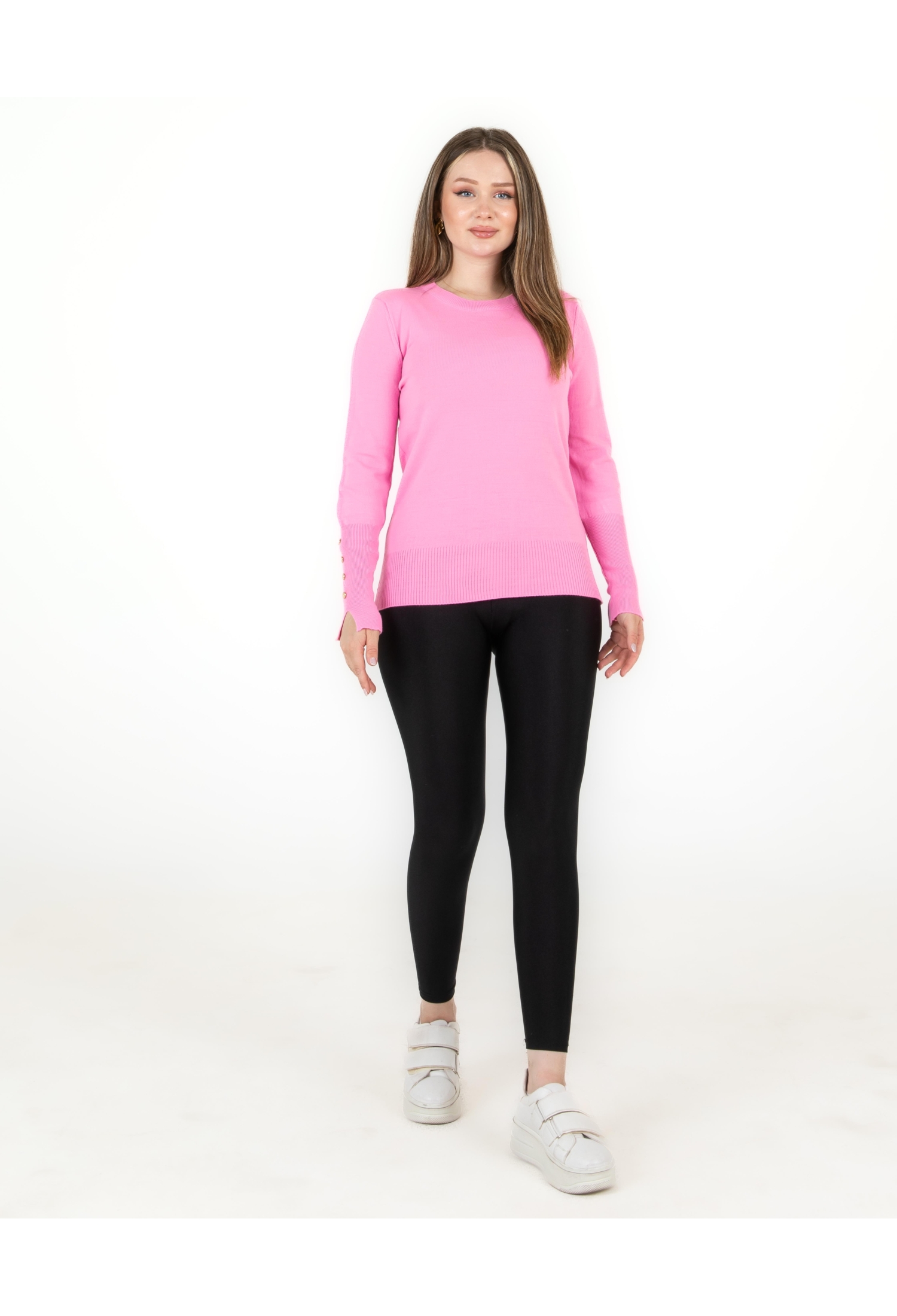 Crew Neck Plain Sweater - Brand: Sortie Collection - Women & Kids, Baby Clothes Wholesale - TheBS Women