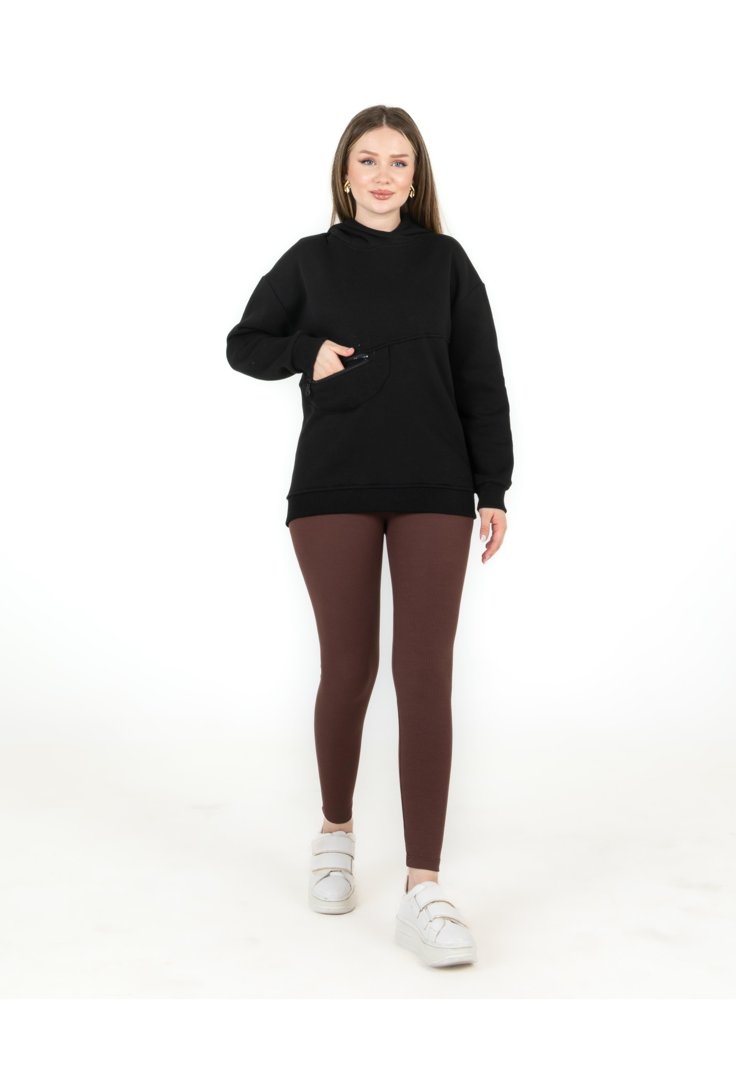 Pocket Zipper Sweater - Brand: Sortie Collection - Women & Kids, Baby Clothes Wholesale - TheBS Women