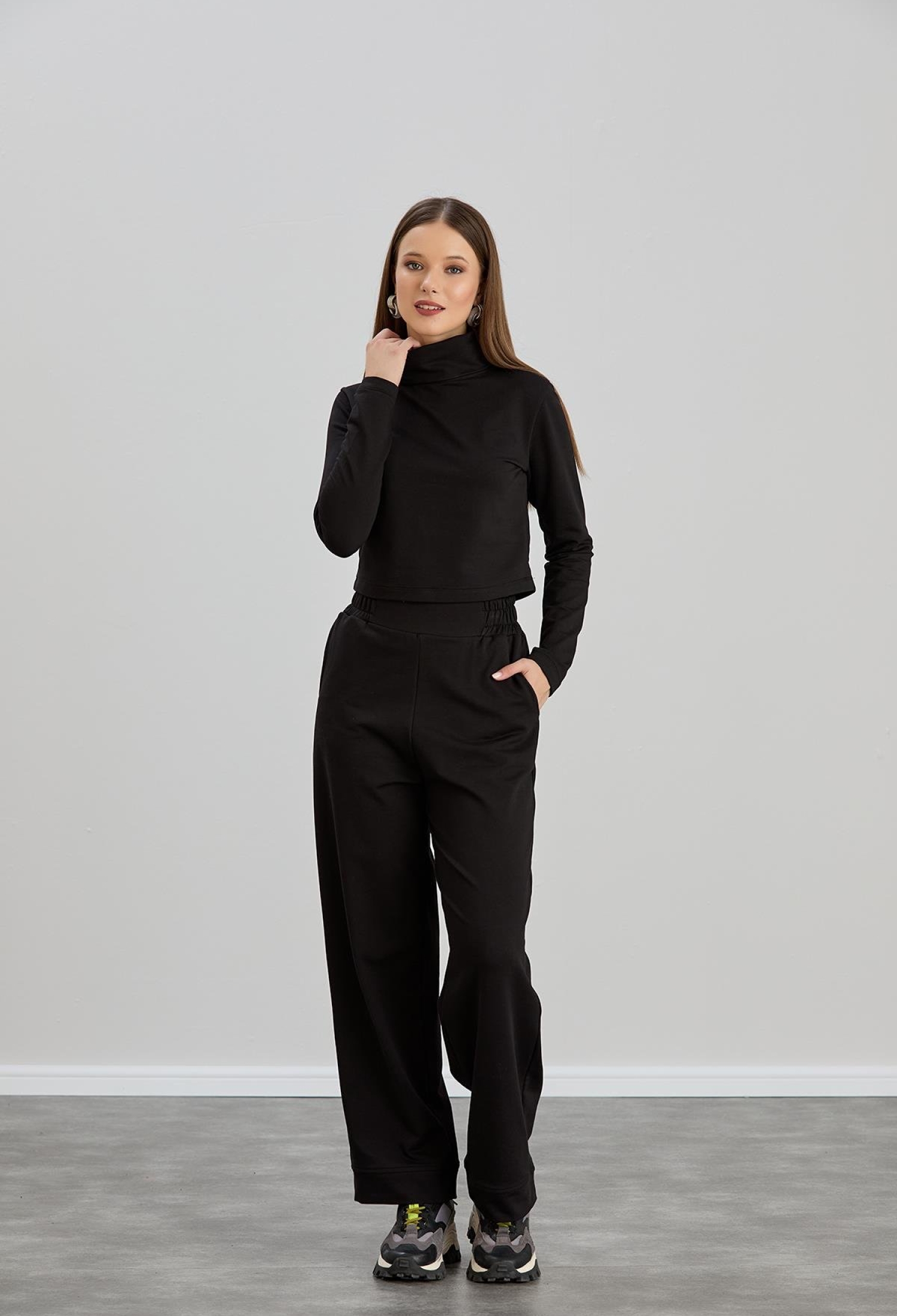 Half Turtleneck Long Sleeve T-shirt - Brand: Sortie Collection - Women & Kids, Baby Clothes Wholesale - TheBS Women