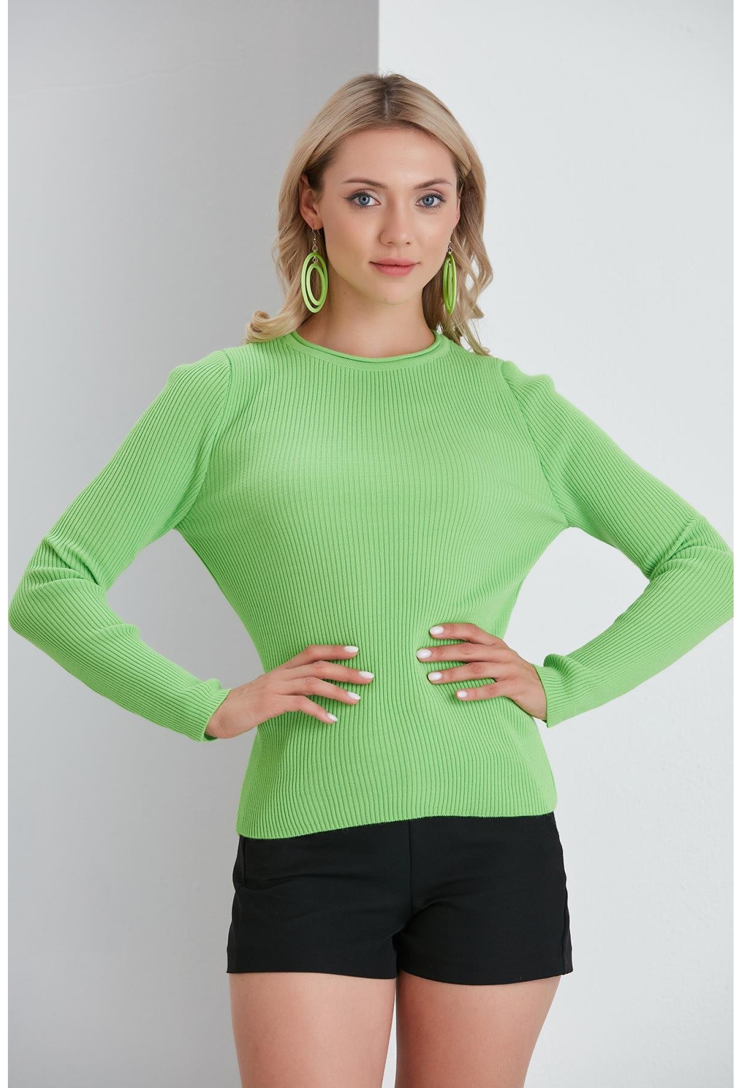 Crew Neck Thin Ribbed Sweater - Brand: Sortie Collection - Women & Kids, Baby Clothes Wholesale - TheBS Women