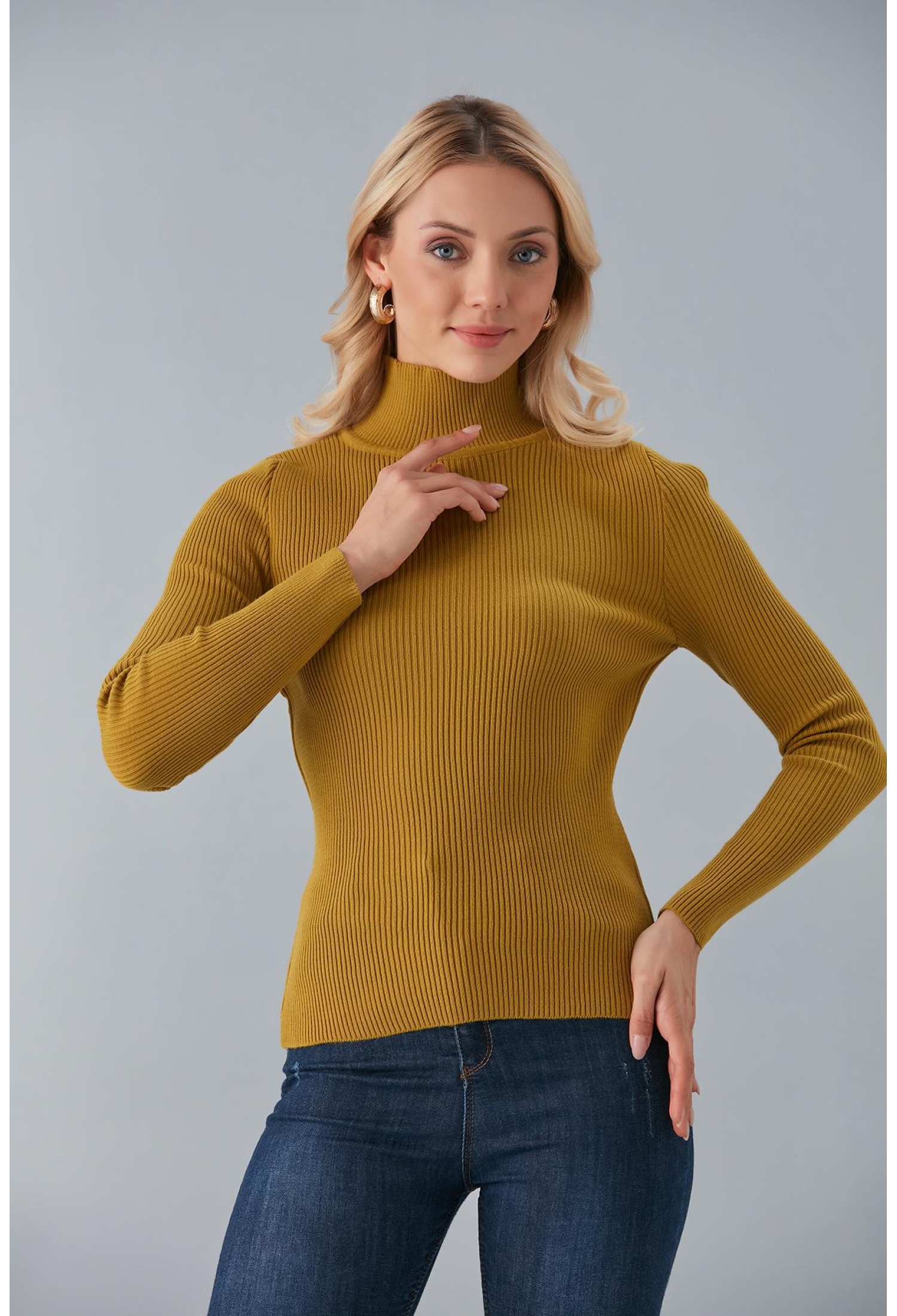 Half Turtleneck Sweater - Tobacco - Brand: Sortie Collection - Women & Kids, Baby Clothes Wholesale - TheBS Women