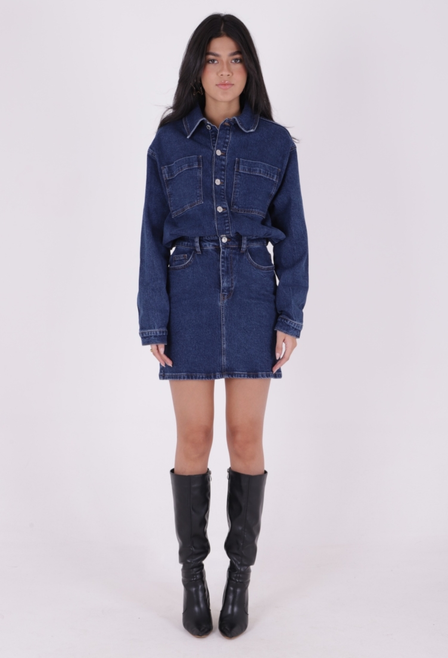 Buttoned Mini Denim Dress - Brand: XLove - Women & Kids, Baby Clothes Wholesale - TheBS Women