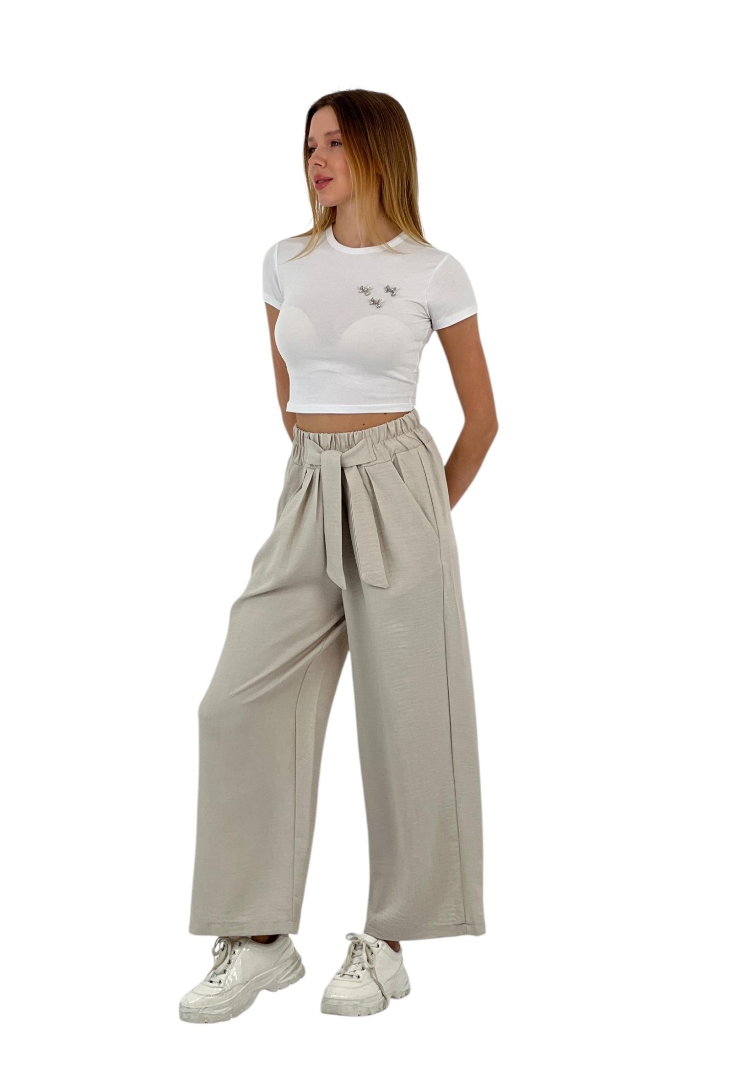 Wide Leg Belted Pants - Brand: MISS POEM - Women & Kids, Baby Clothes Wholesale - TheBS Women