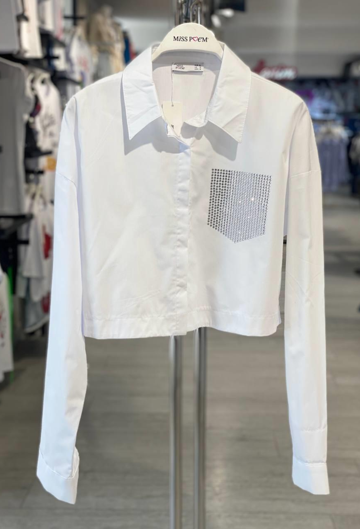 Make Shirt Pocket Stone. - Brand: MISS POEM - Women & Kids, Baby Clothes Wholesale - TheBS Women