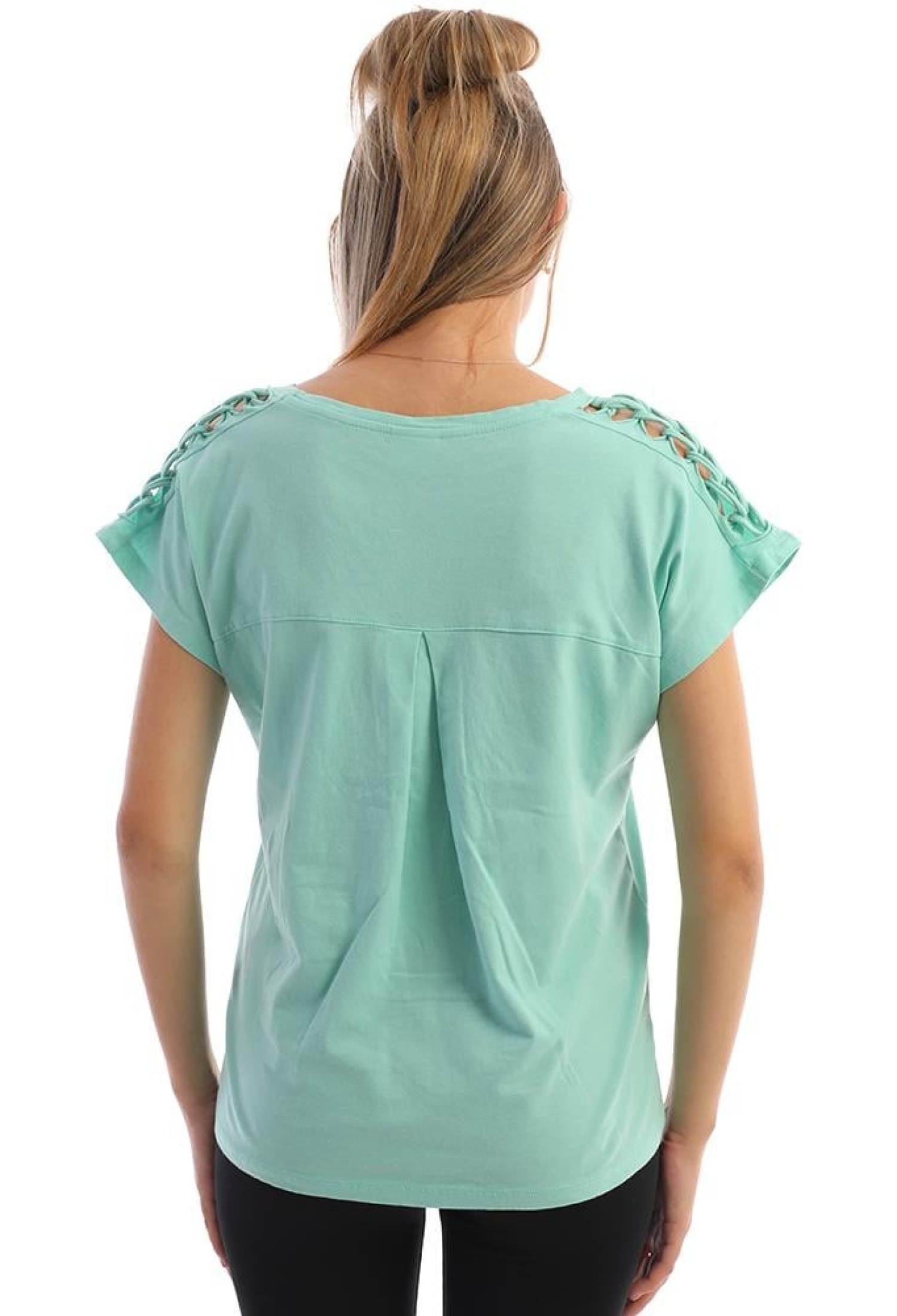 Shoulder Braided Women's T-Shirt - Brand: EDELLE - Women & Kids, Baby Clothes Wholesale - TheBS Women