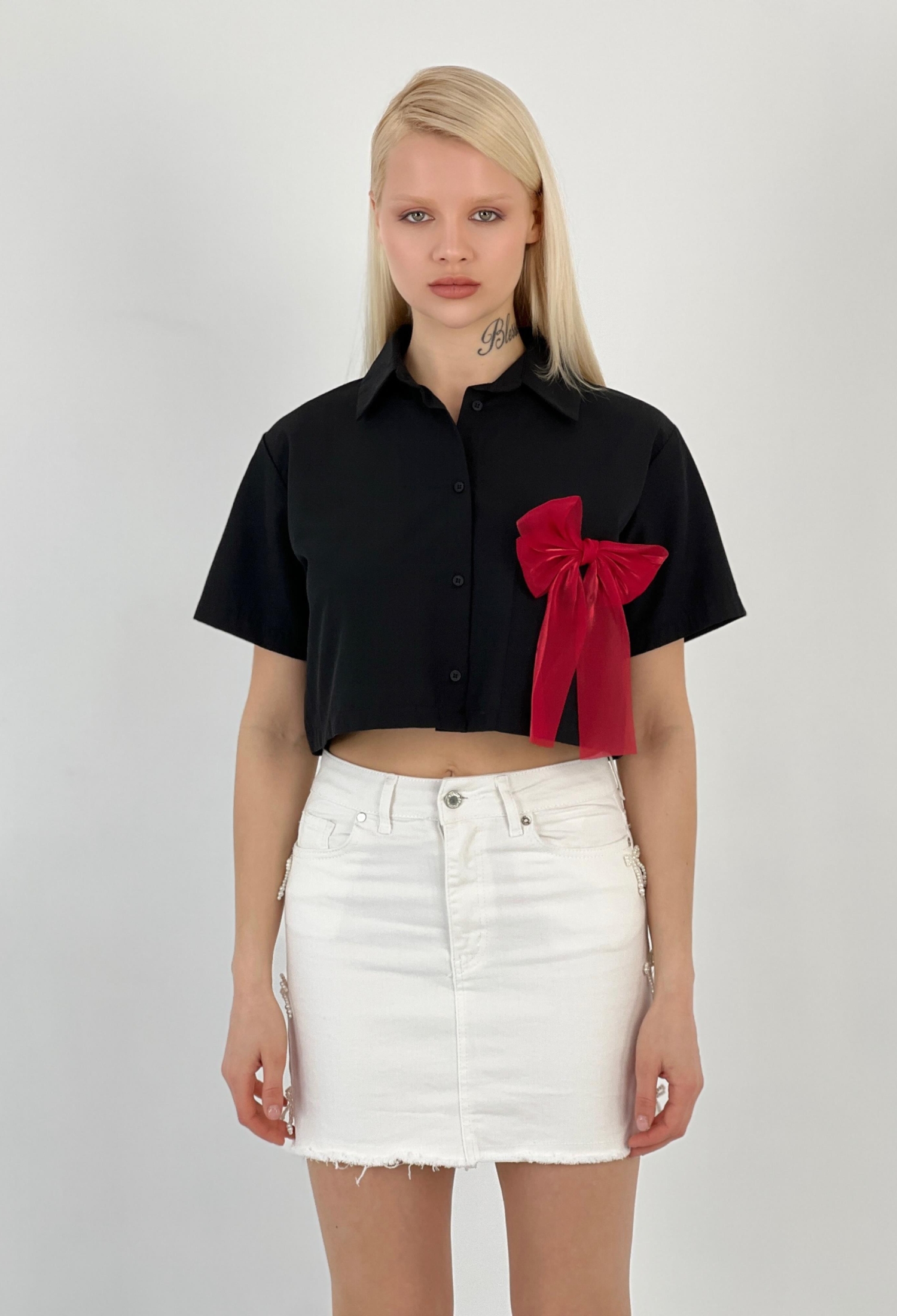 Shirt With Ribbon - Brand: MISS POEM - Women & Kids, Baby Clothes Wholesale - TheBS Women