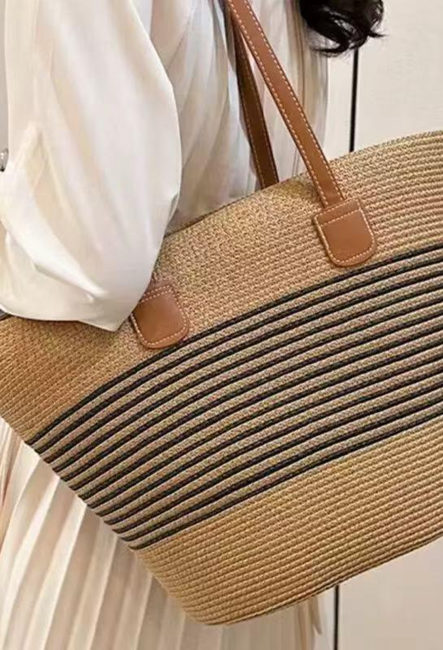 Black Straw Bag - Brand: Axesoire - Women & Kids, Baby Clothes Wholesale - TheBS Women