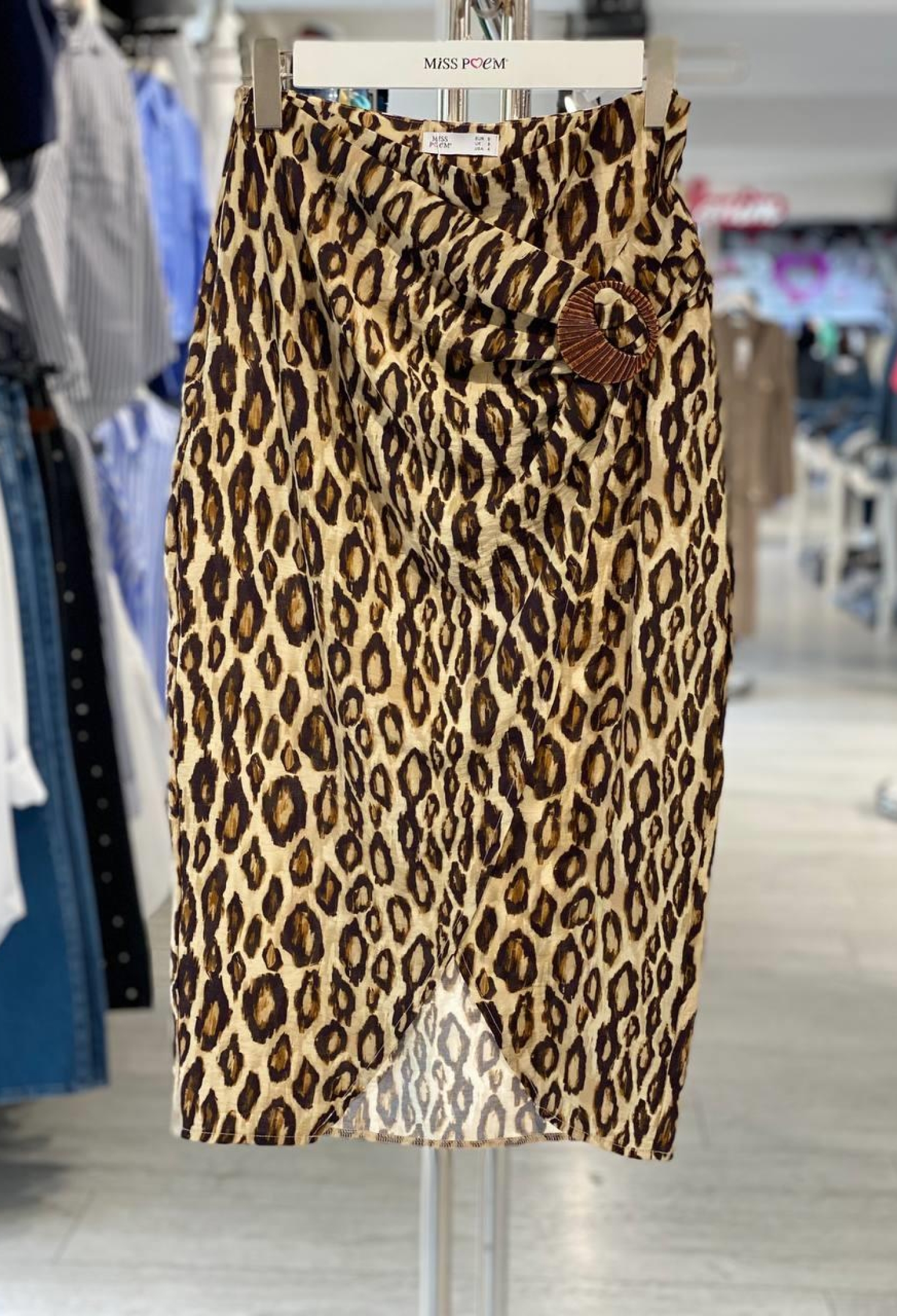 Brown Sexy Casual Wrap Midi Skirt High Waist - Brand: MISS POEM - Women & Kids, Baby Clothes Wholesale - TheBS Women