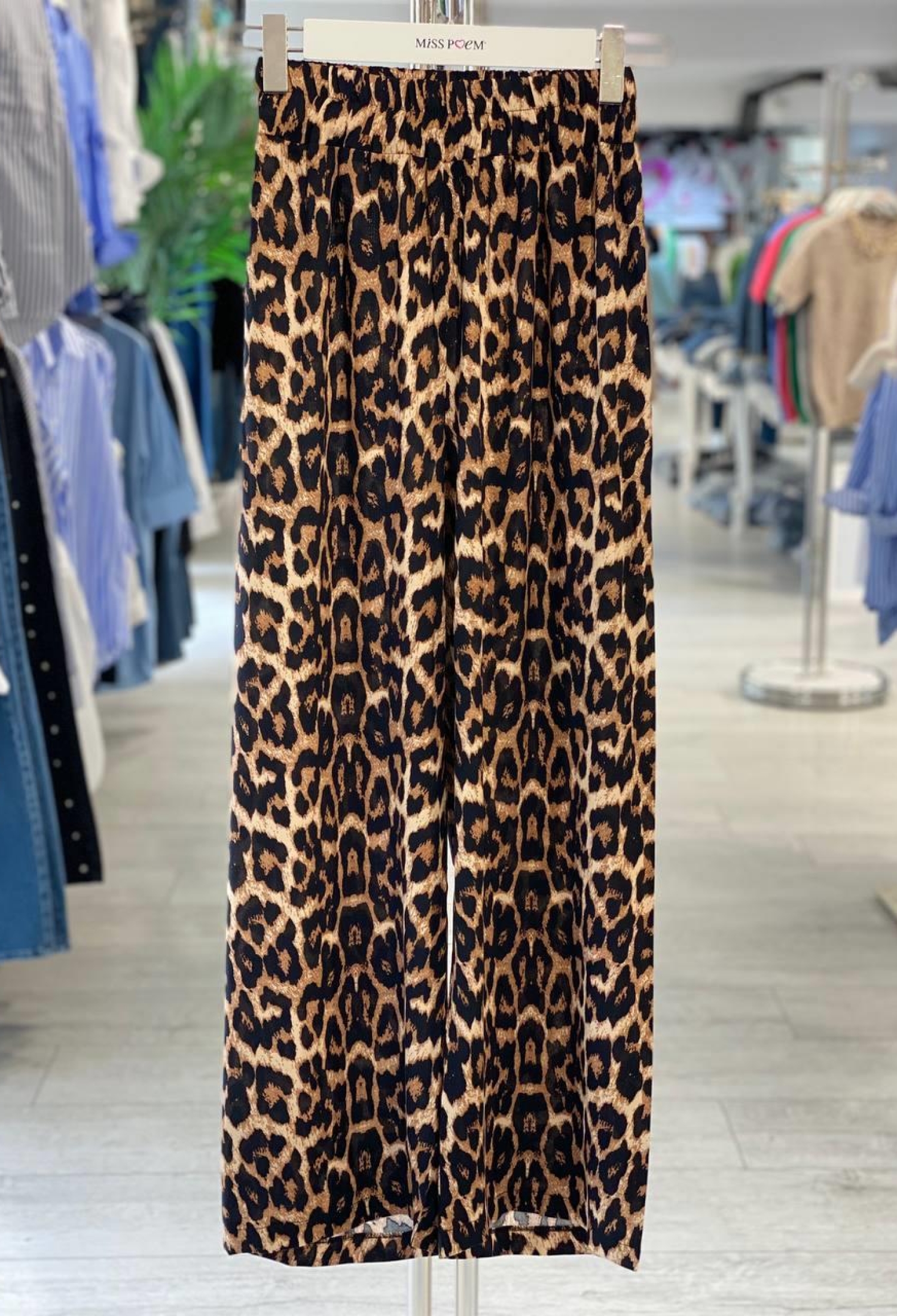 Leopard Print Palazzo Pants - Brand: MISS POEM - Women & Kids, Baby Clothes Wholesale - TheBS Women