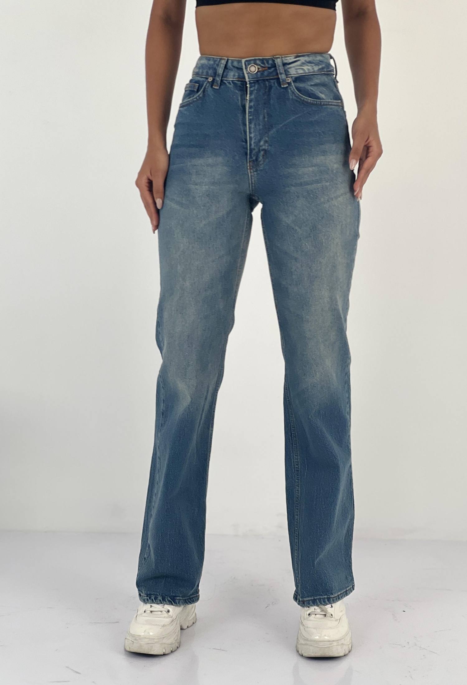 Mom Jeans High Waist Straight Leg Buttoned - Brand: MISS POEM - Women & Kids, Baby Clothes Wholesale - TheBS Women