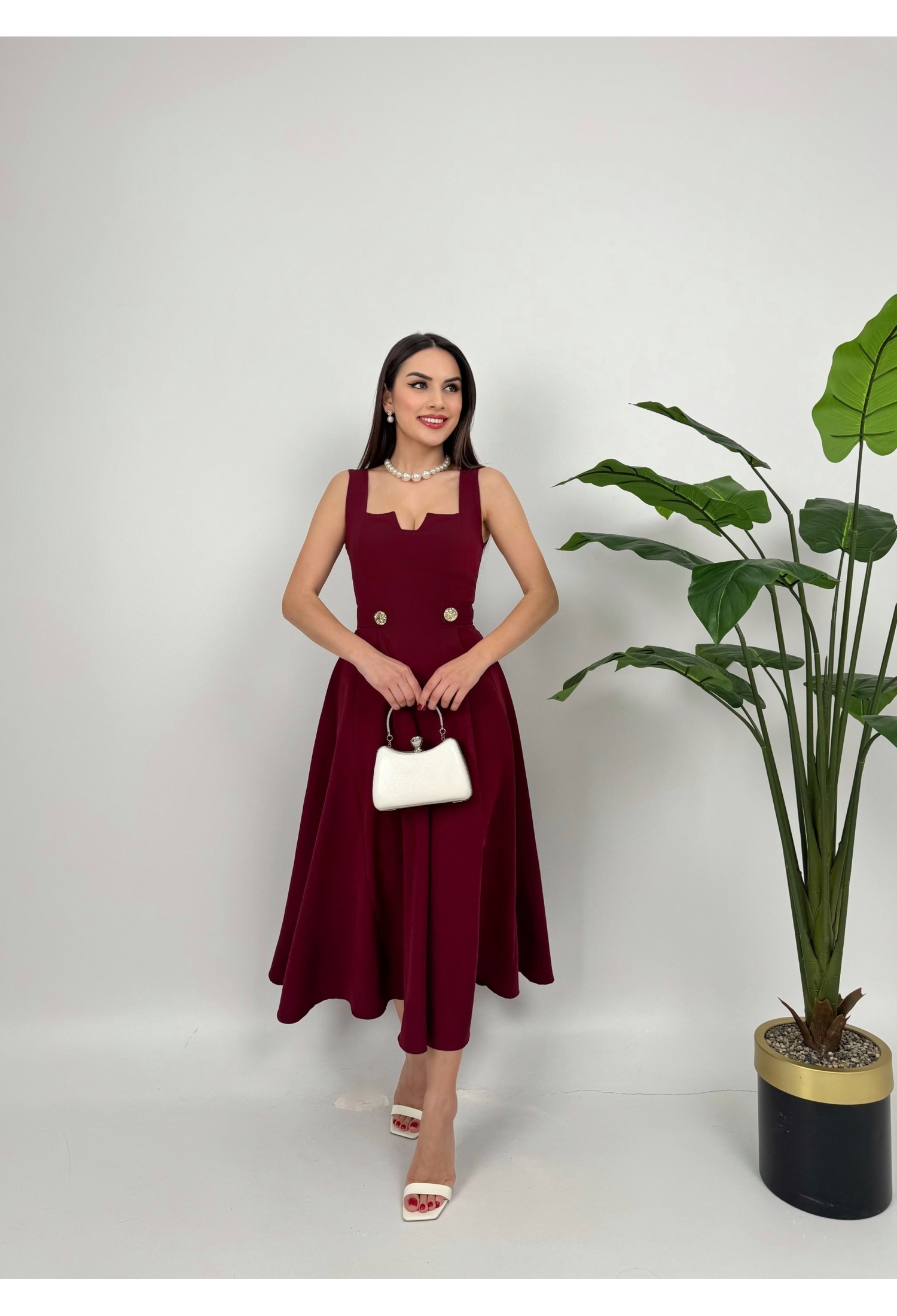 Elegant Fit And Flare Dress - Brand: Miss Janell - Women & Kids, Baby Clothes Wholesale - TheBS Women