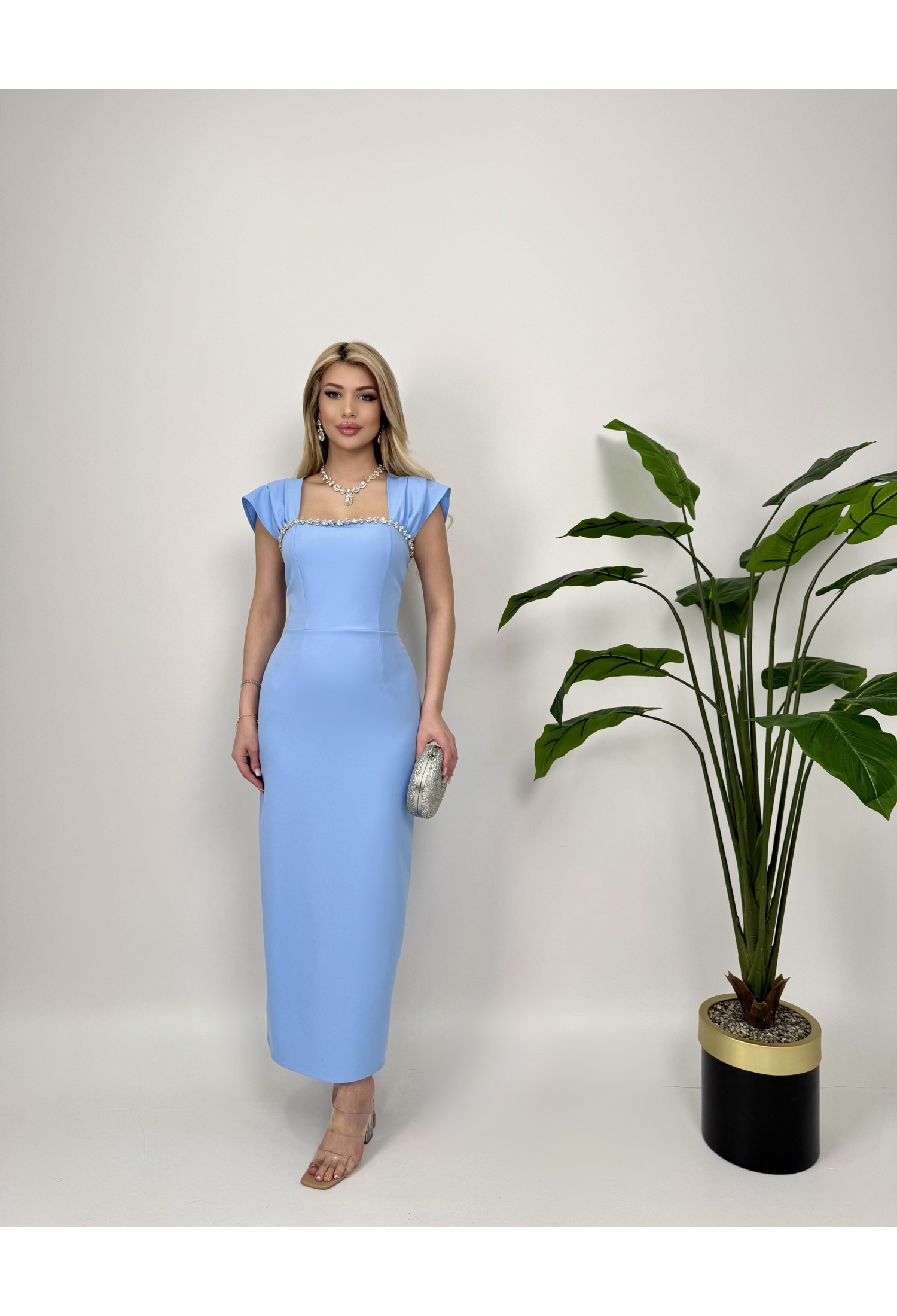 Elegant Sheath Dress With Cap Sleeves - Brand: Miss Janell - Women & Kids, Baby Clothes Wholesale - TheBS Women