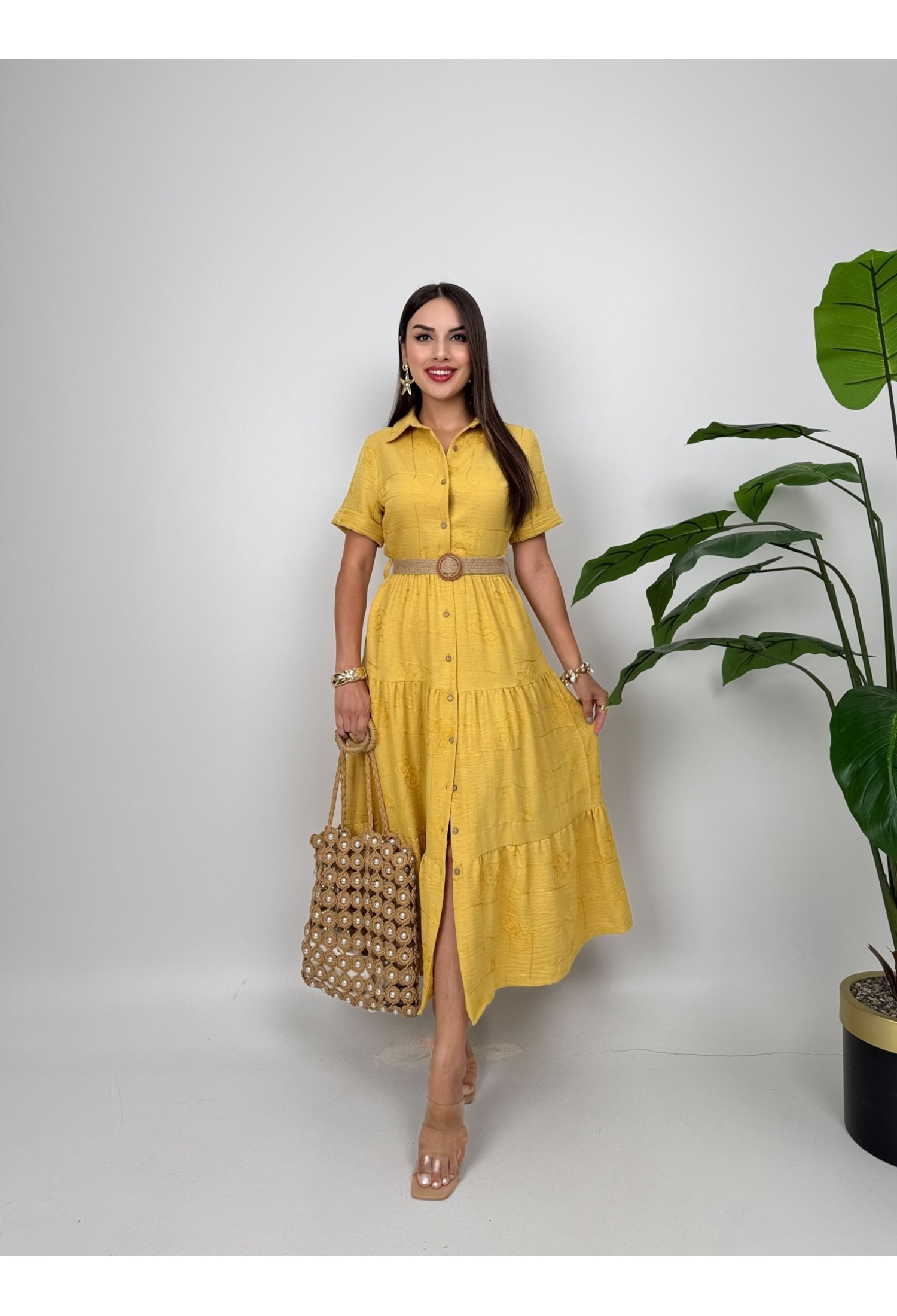 Casual Elegant Modest Formal Shirt Dress - Brand: Miss Janell - Women & Kids, Baby Clothes Wholesale - TheBS Women
