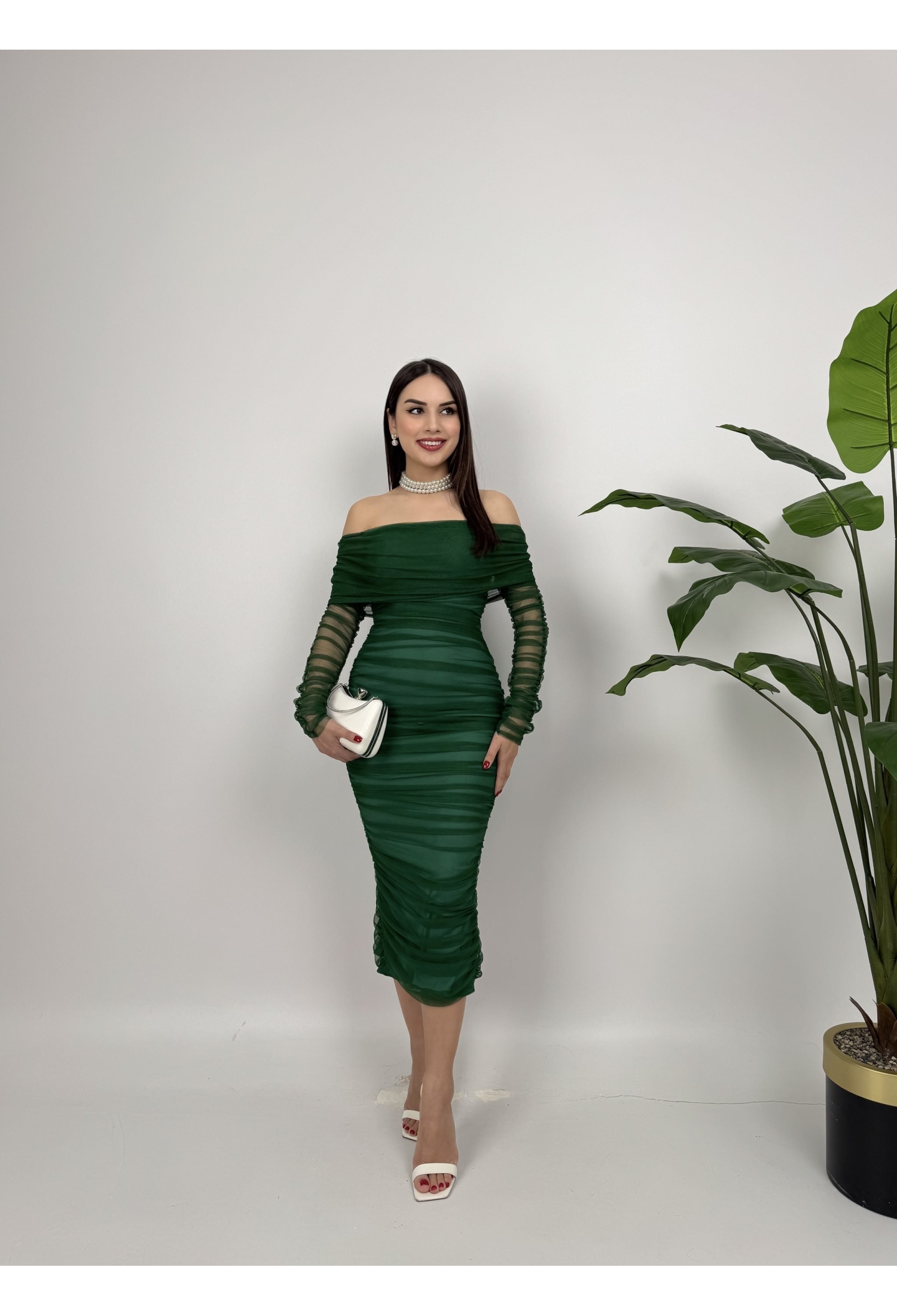 Sexy ElegantBodycon Dress Midi Off Shoulder - Brand: Miss Janell - Women & Kids, Baby Clothes Wholesale - TheBS Women