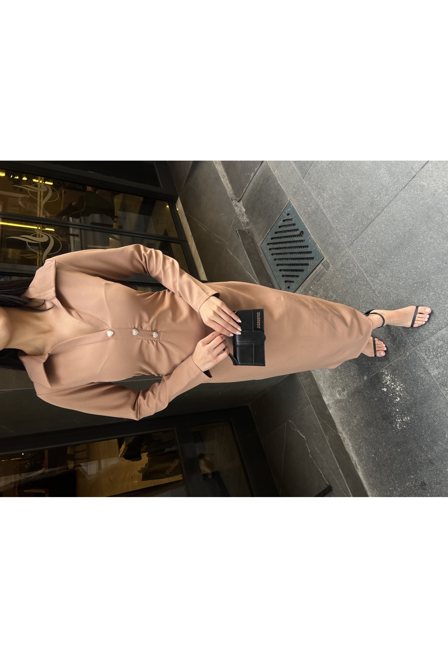 Brown Elegant Formal Sheath Dress - Brand: Miss Janell - Women & Kids, Baby Clothes Wholesale - TheBS Women