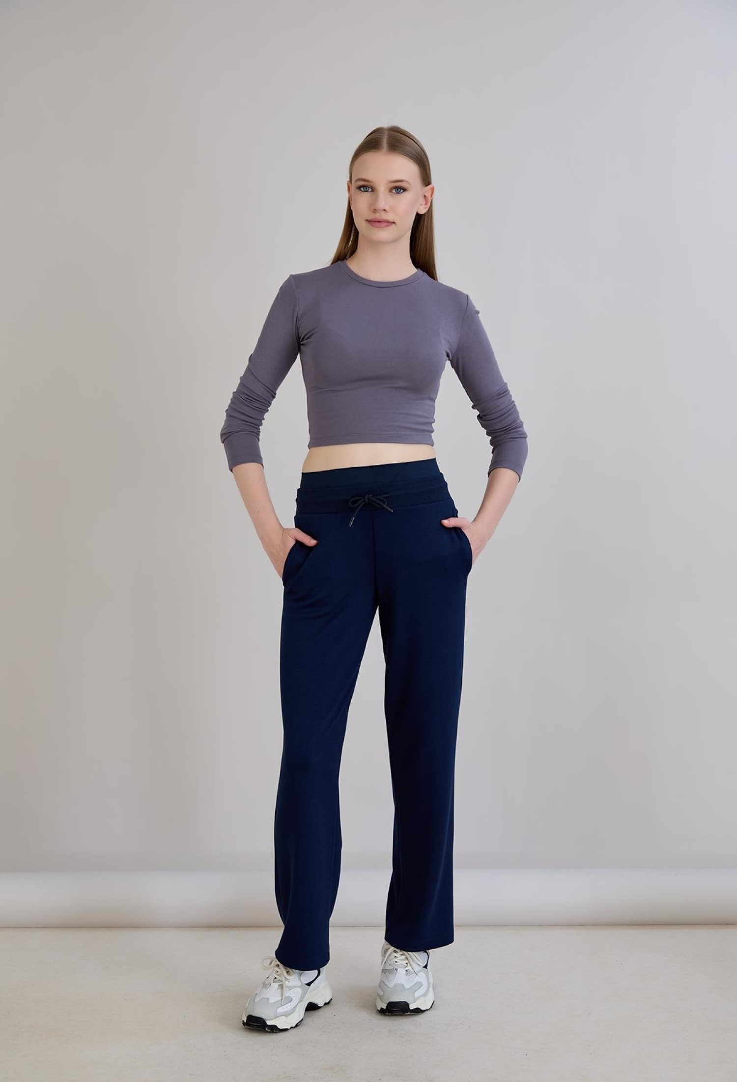Navy Blue Sweatpants Jogger With Drawstring - Brand: Sortie Collection - Women & Kids, Baby Clothes Wholesale - TheBS Women