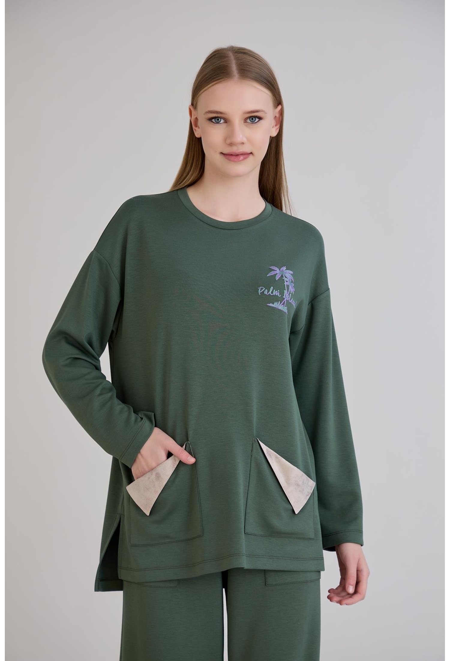 Green Casual Modest Sport Tunic - Brand: Sortie Collection - Women & Kids, Baby Clothes Wholesale - TheBS Women