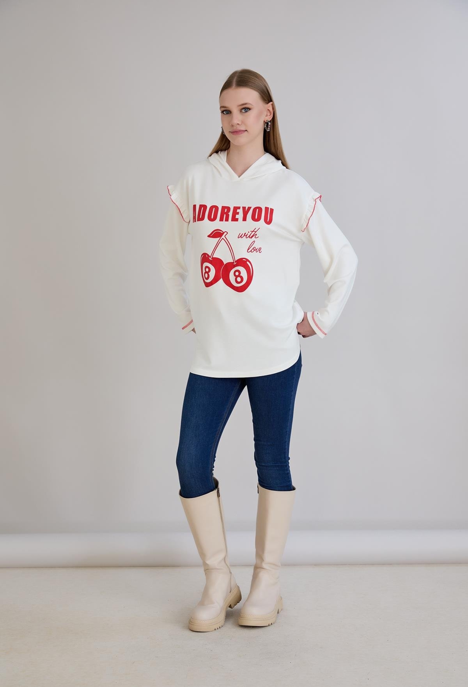 White Casual Cute Streetwear Sweatshirt - Brand: Sortie Collection - Women & Kids, Baby Clothes Wholesale - TheBS Women